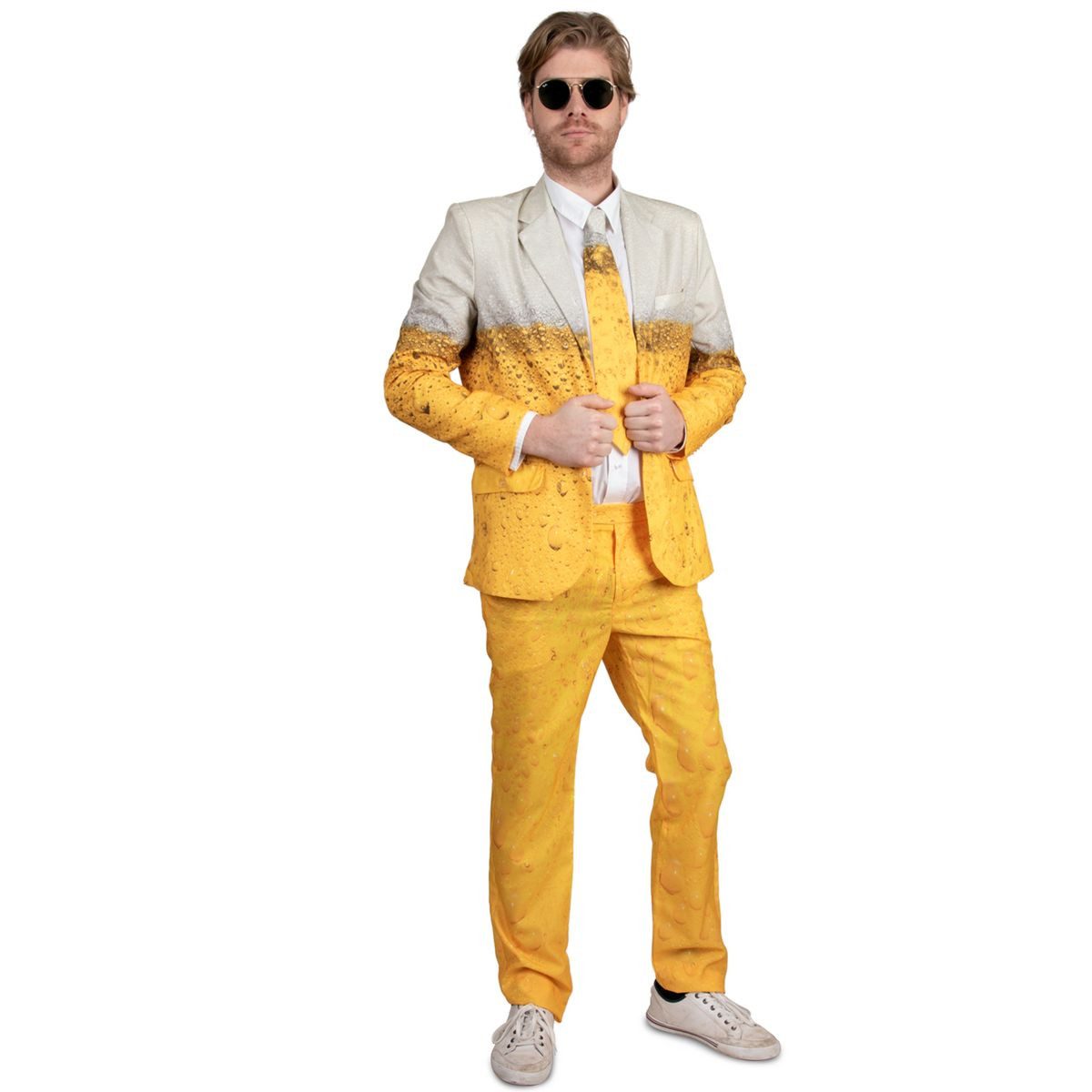 Party x People Kostüm Anzug Bier Motiv für Herren Karneval Fasching Halloween