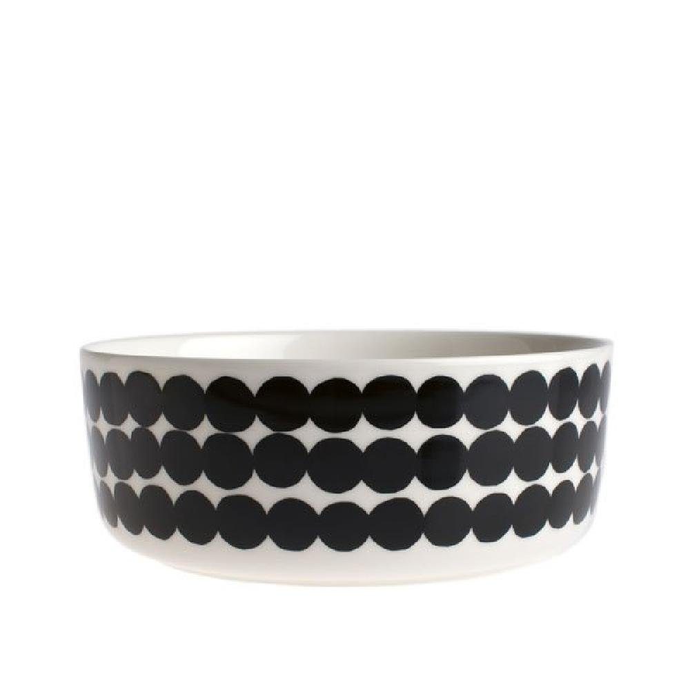 Marimekko Schüssel Schale Oiva - Räsymatto Schwarz-Weiß (20cm)
