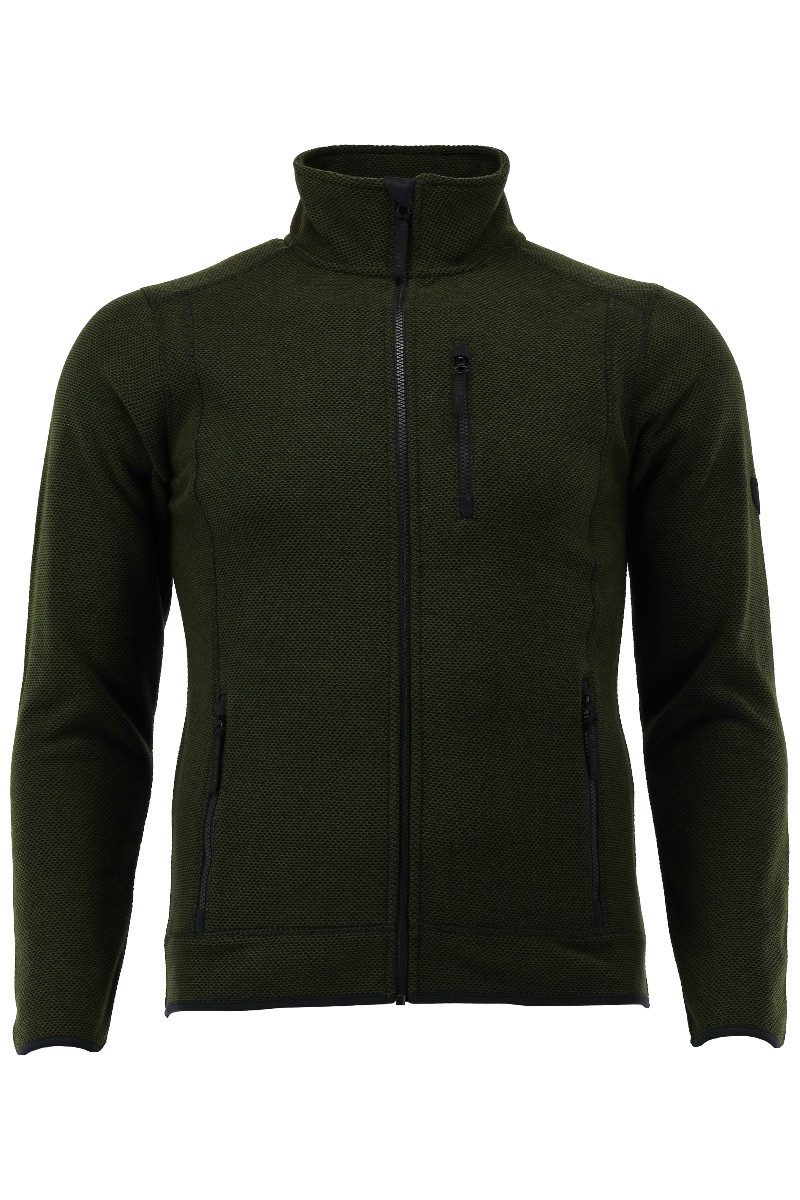 Tom Collins Outdoorjacke Strickfleecejacke Herren - SILENOS - oliv