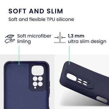 kwmobile Handyhülle Slim Case für Xiaomi Redmi Note 11 / Note 11S, Hülle Silikon Handy - Handyhülle gummiert