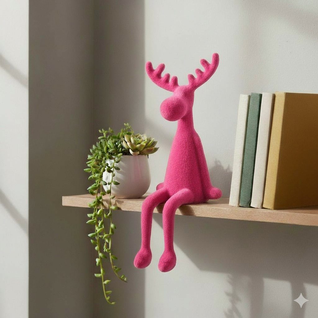 Macosa Home Kantenhocker Rentier 31 cm Braun, Orange, Fuchsia, Pink oder Gr günstig online kaufen