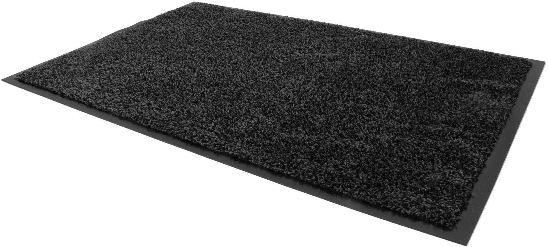 Höhe: FLEXI, mm, in Textil, In- Fußmatte und geeignet, waschbar Primaflor-Ideen Outdoor 9 rechteckig, schwarz/graphit Schmutzfangmatte,