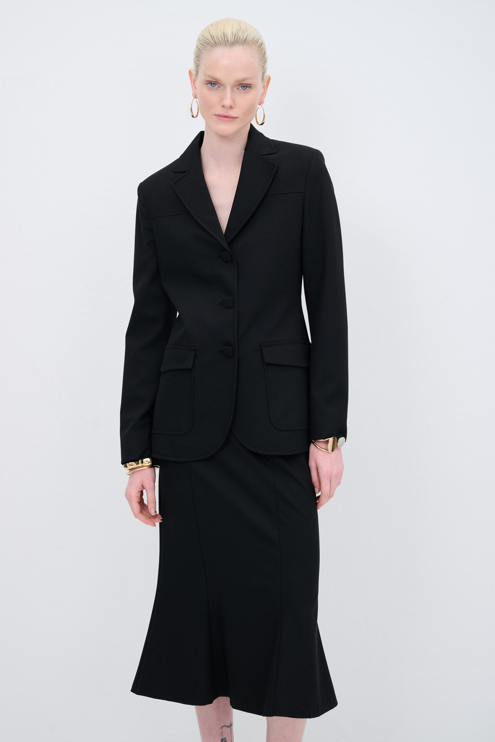 adL Jackenblazer Langärmlige Jacke mit Taschendetail