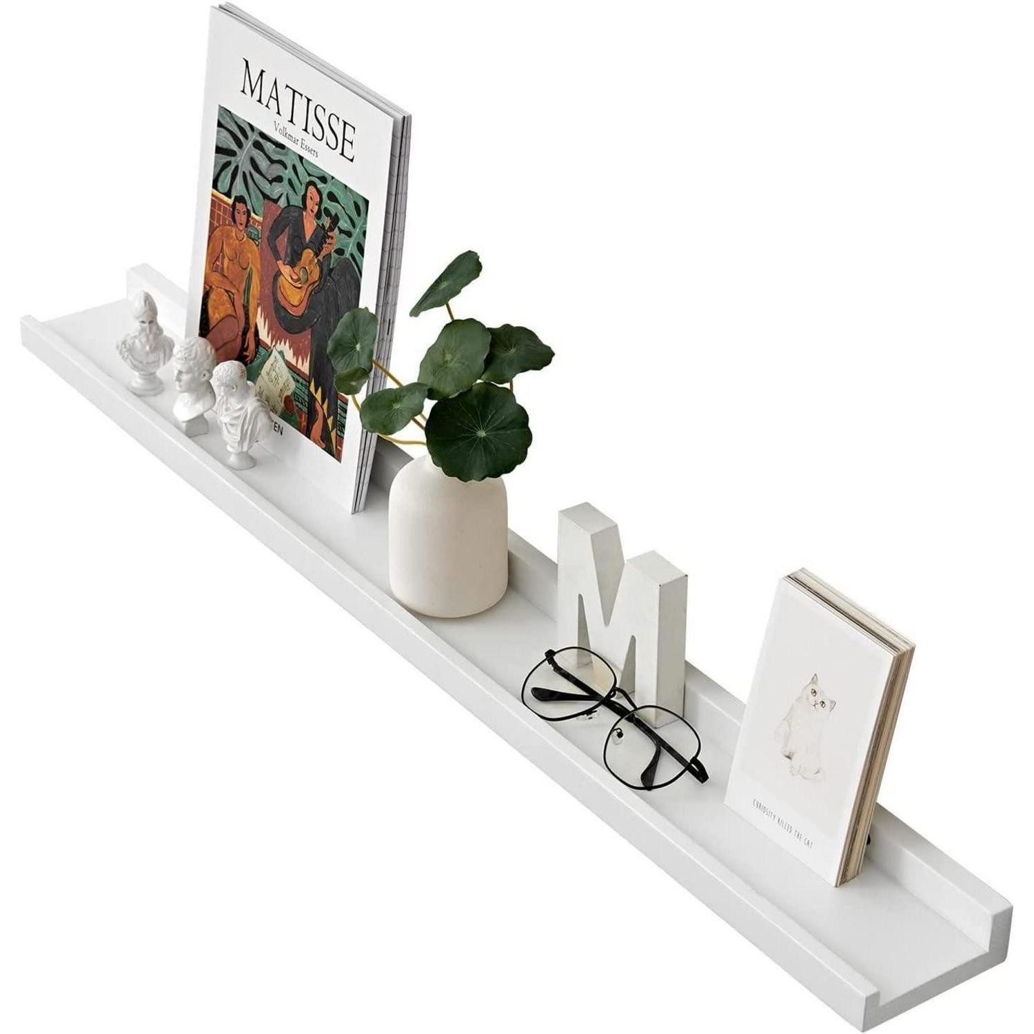 LuxusKollektion Wandboard Wandregal Weiß Eiche 60cm, 1-tlg.