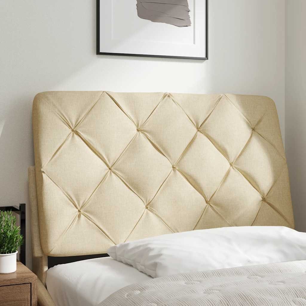 vidaXL Bett Kopfteil-Kissen Creme 80 cm Stoff (1-tlg) günstig online kaufen
