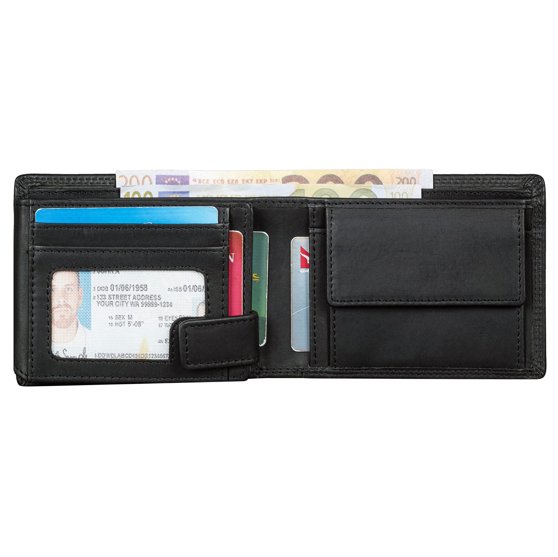 Geldbörse Herren Echt-Leder Geldbeutel RFID Großes Portemonnaie Männer Vintage
