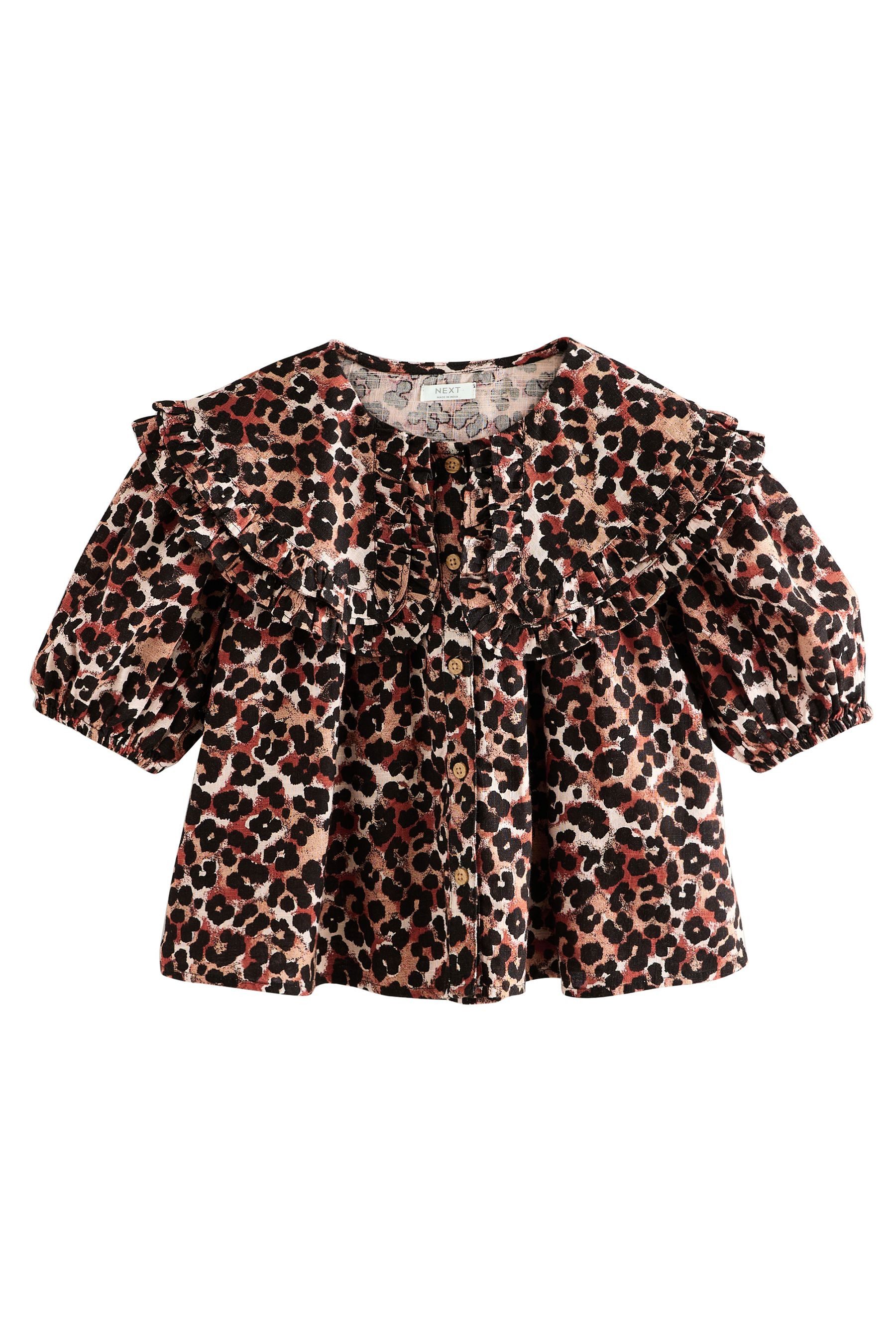Druckbluse Bluse mit Print aus 100 % Baumwolle