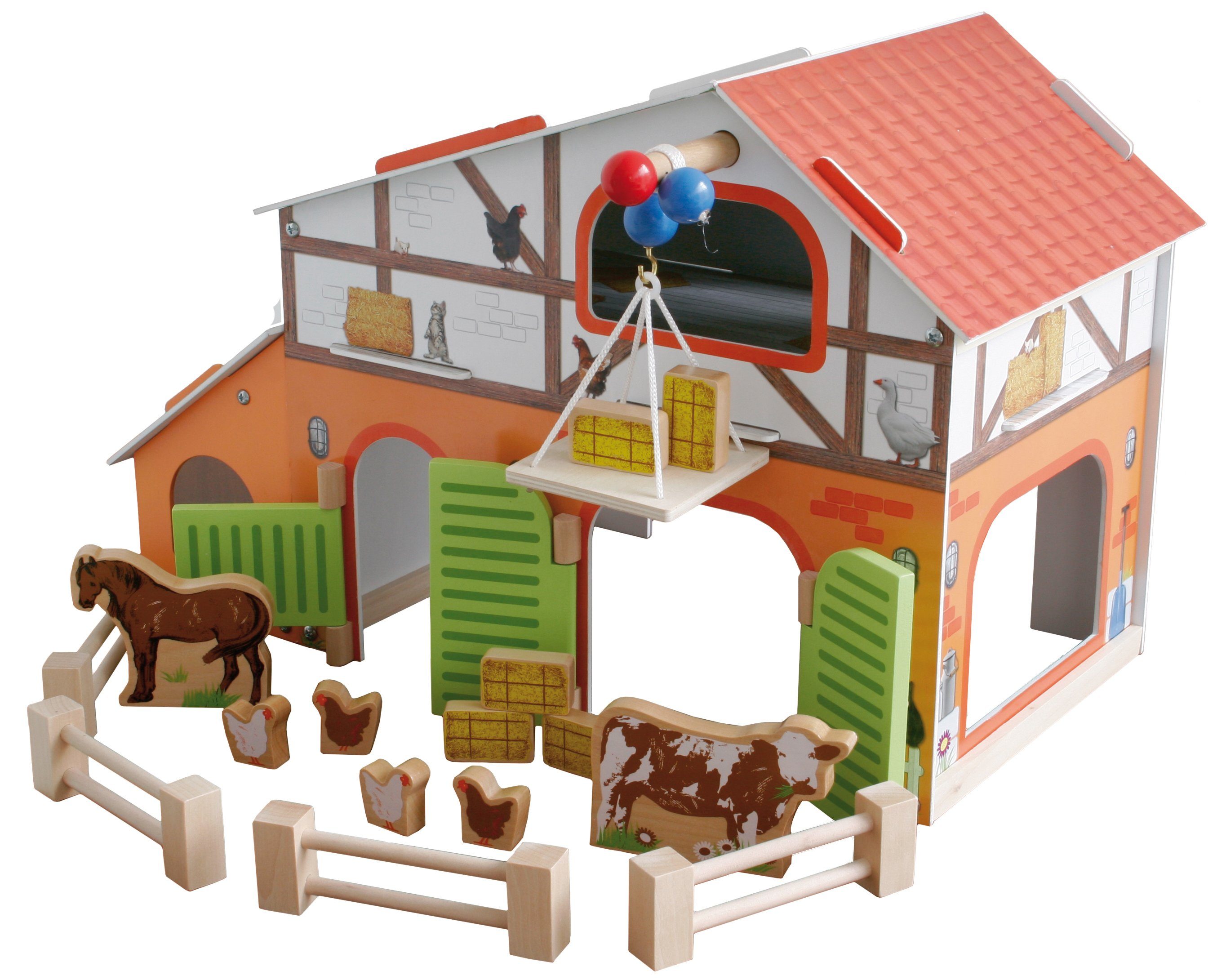 roba® Lernspielzeug Bauernhof, mit Scheune, Stall, günstig online kaufen