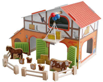 roba® Lernspielzeug Bauernhof, mit Scheune, Stall, Heuboden & Bauernhoftieren