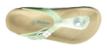 Richter Bio Zehentrenner, Sommerschuhe, Poolslides, Urlaub, mit gepolstertem Lederfußbett