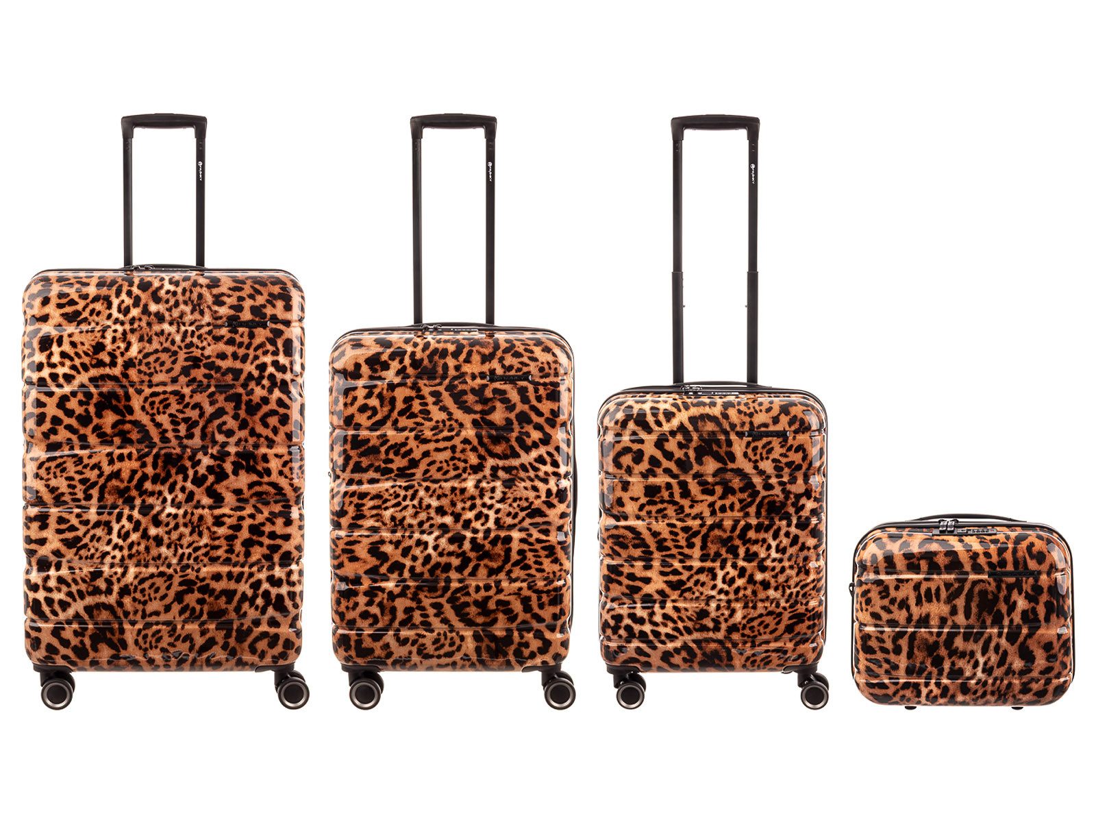 Franky Kofferset PC13LEO 4er Koffer SET L/M/S/BC, 4 Rollen, (Stück, 1 tlg., 1), Spinner