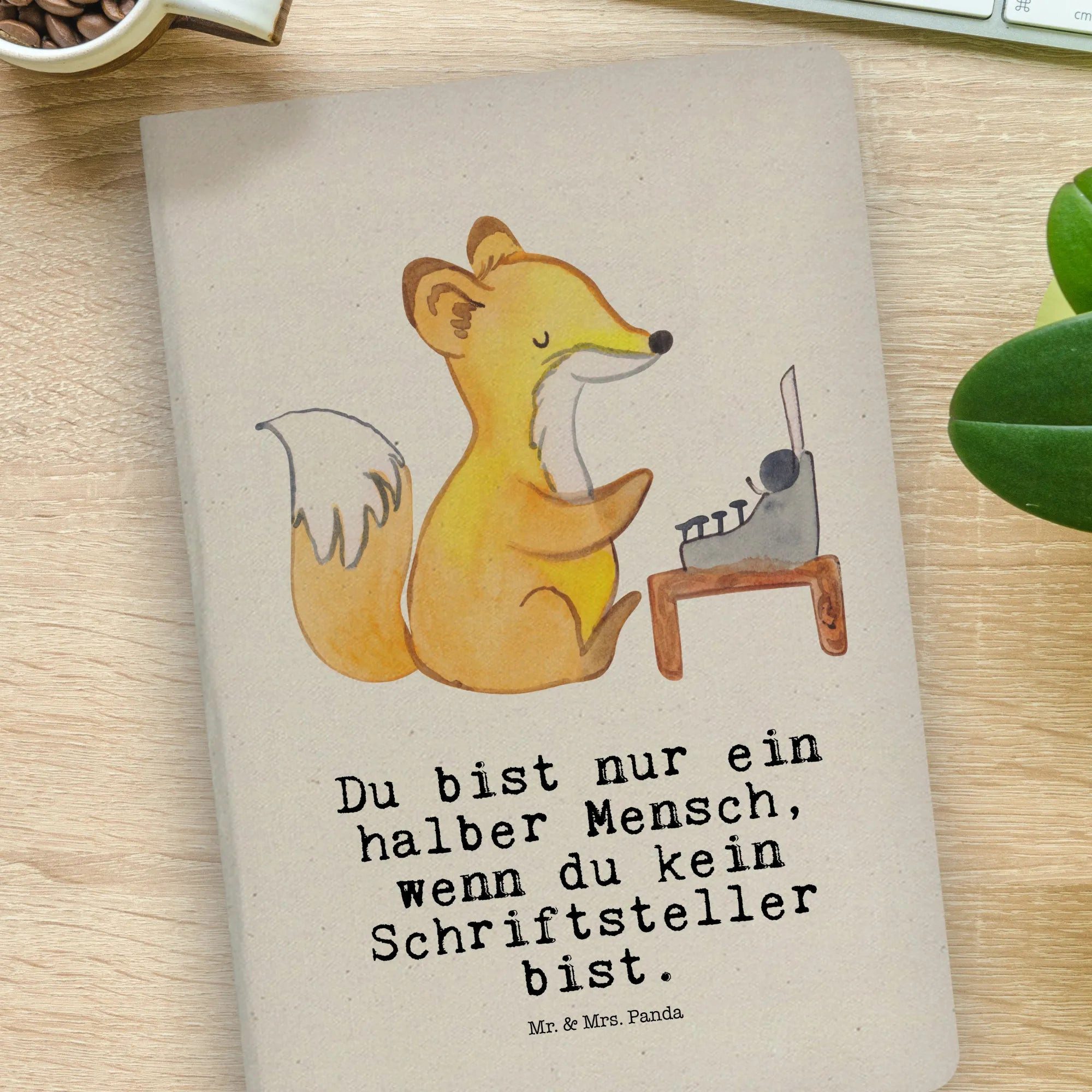 Thumbnail - Mr. & Mrs. Panda Notizbuch Schriftsteller Herz - Transparent - Geschenk, Jubiläum, Umweltfreundl Mr. & Mrs. Panda, Kreat...