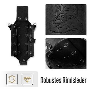 BLACK FOREST FOX Umhängetasche HOLLY Holster Halfter 2.0 aus Leder Unisex, Vintage Black