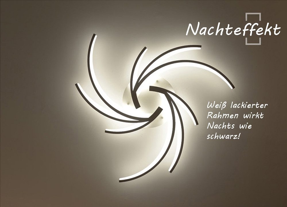 Eurohandisplay LED Deckenleuchte LED Deckenleuchte 2042 Fernbedienung Lichtfarbe einstellbar dimmbar, LED fest integriert, Warmweiß bis Kaltweiß, Mit Fernbedienung Lichtfarbe und Helligkeit einstellbar