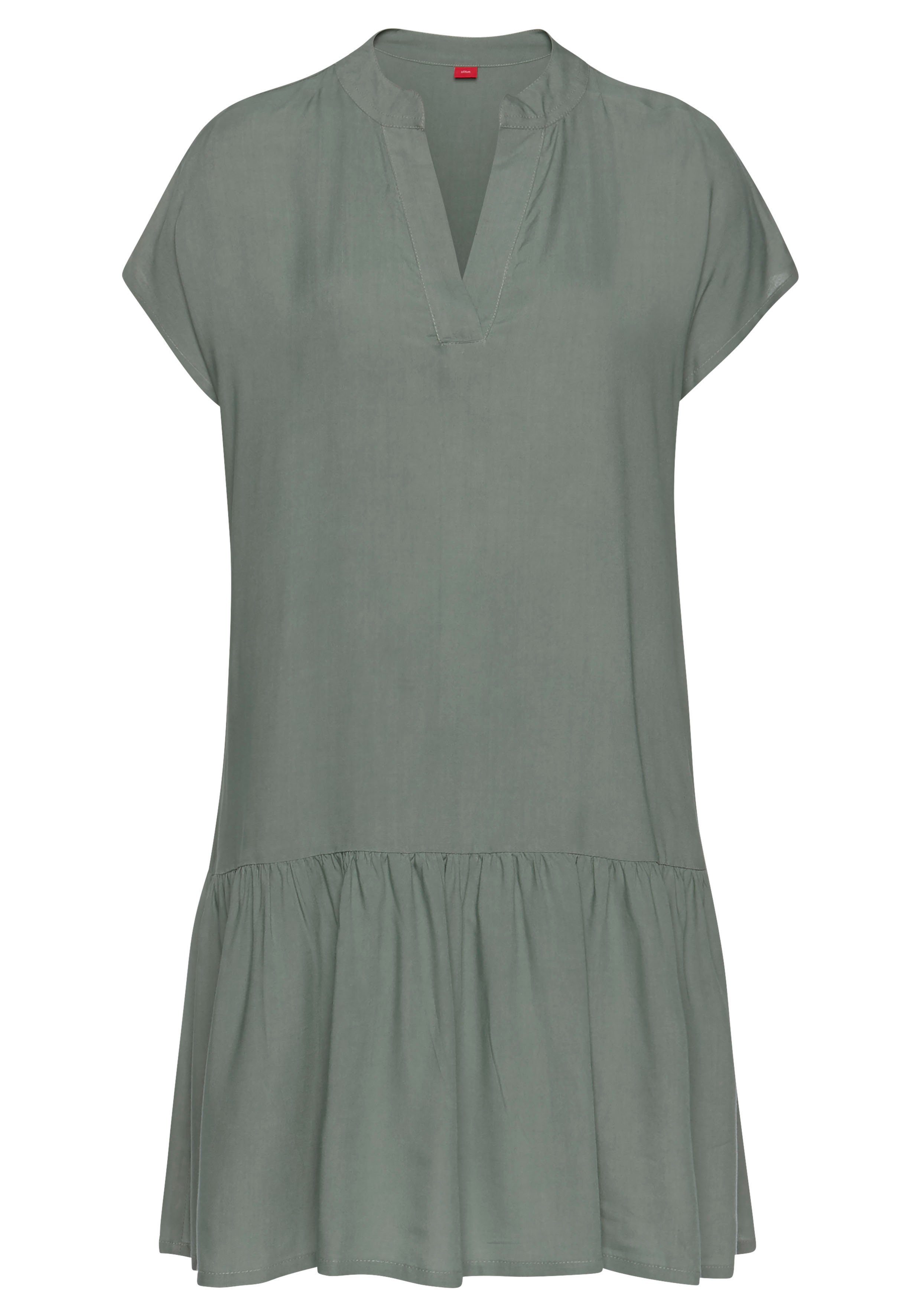 S.OLIVER Blusenkleid mit Volant am Rock, Tunikakleid, Sommerkleid, Basic mehr