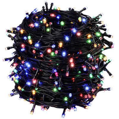 monzana Lichterkette, 600 LED Stromsparend IP44 Kabel innen außen Leuchtkette Lichtervorhang Weihnachten Weihnachtsbeleuchtung Bunt