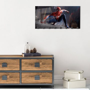 DEQORI Kleiderhaken 'Spider-Man Superheld', Glas Garderobe Paneel magnetisch beschreibbar