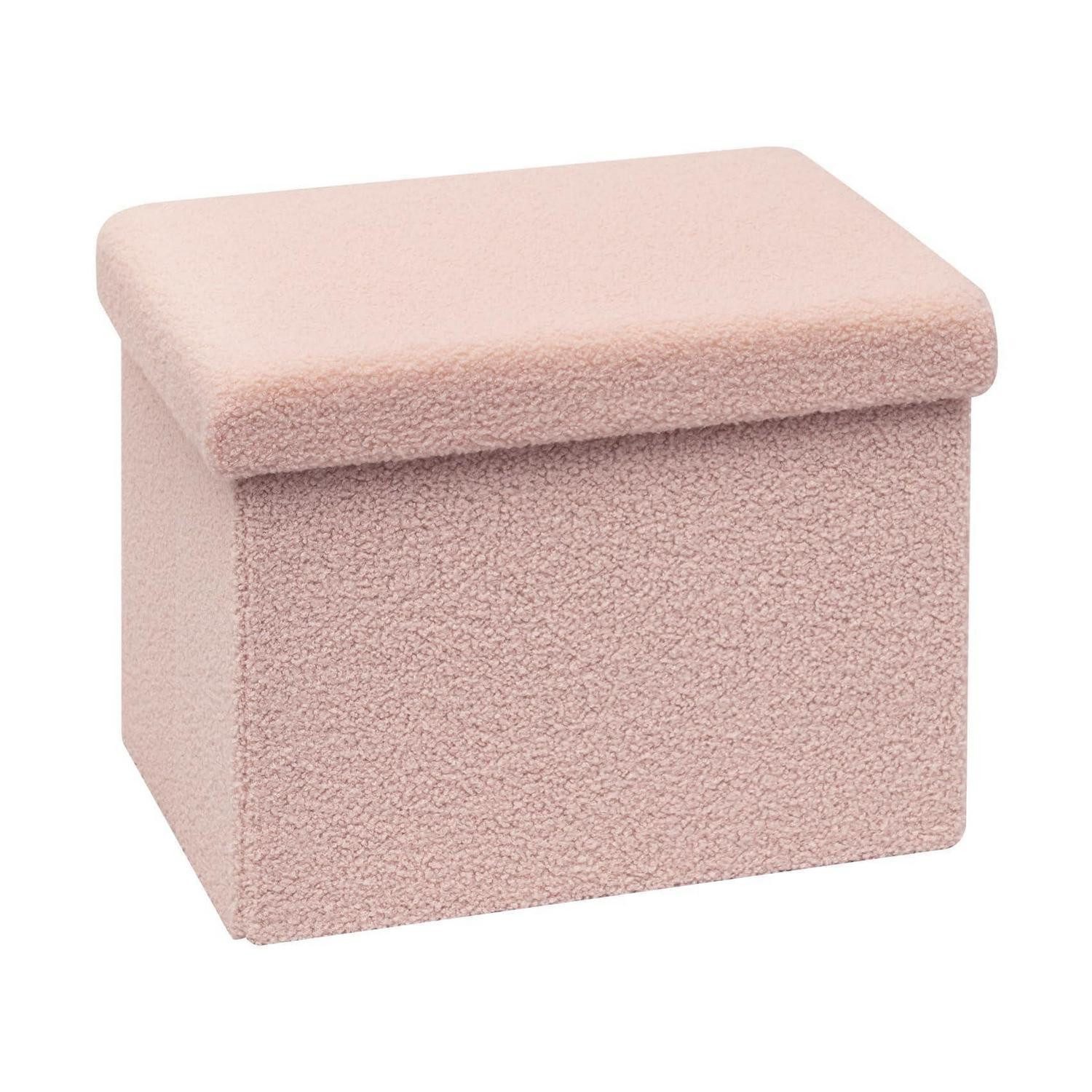 LuxusKollektion Polsterbank Sitzhocker mit Stauraum Rosa 42cm