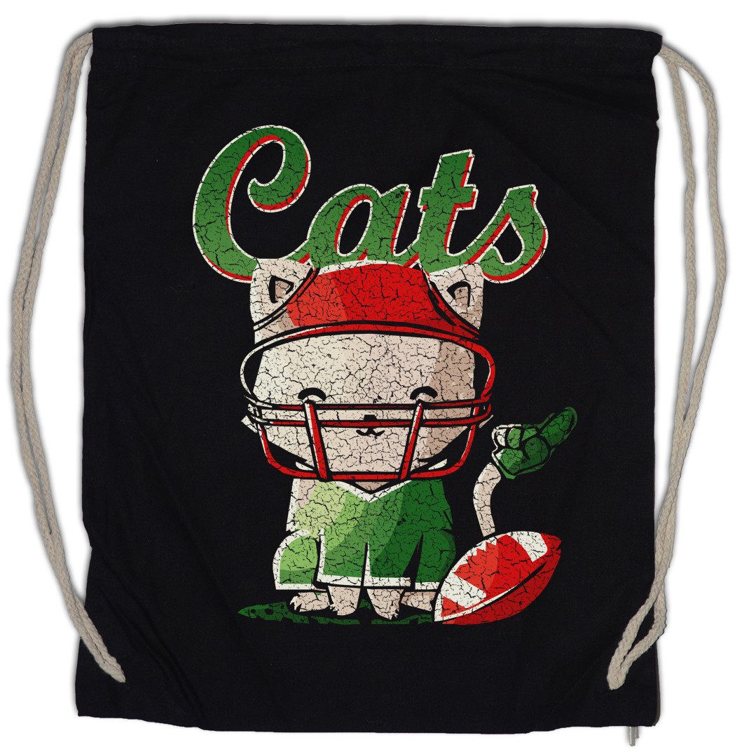 Turnbeutel Cats Football Turnbeutel Katzen Kätzchen Kater Katze American Sport
