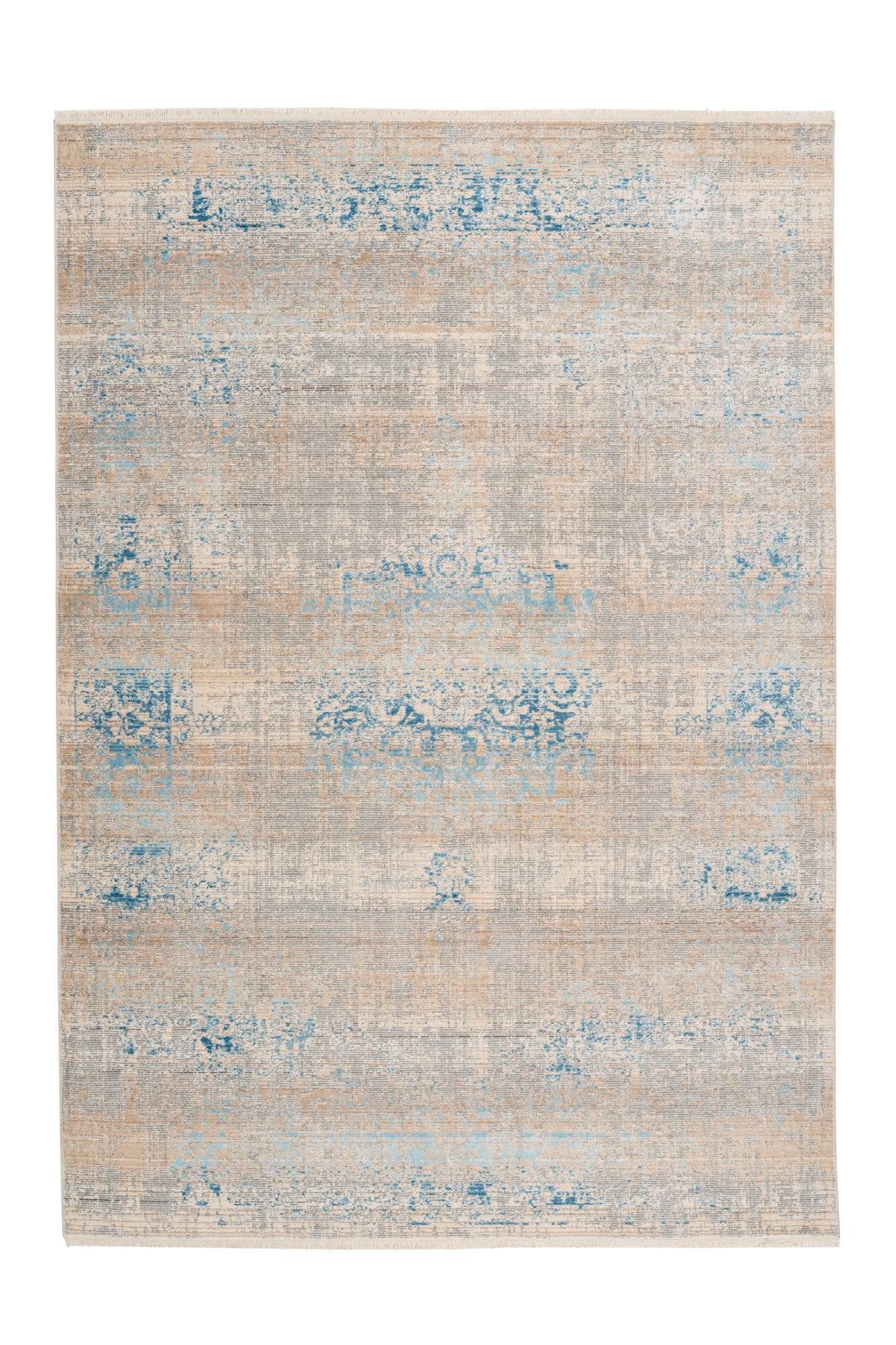 Qiyano Teppich Kurzflorteppich Palos 300 Türkis 160 x 230 cm, rechteckig, Höhe: 0.5 mm