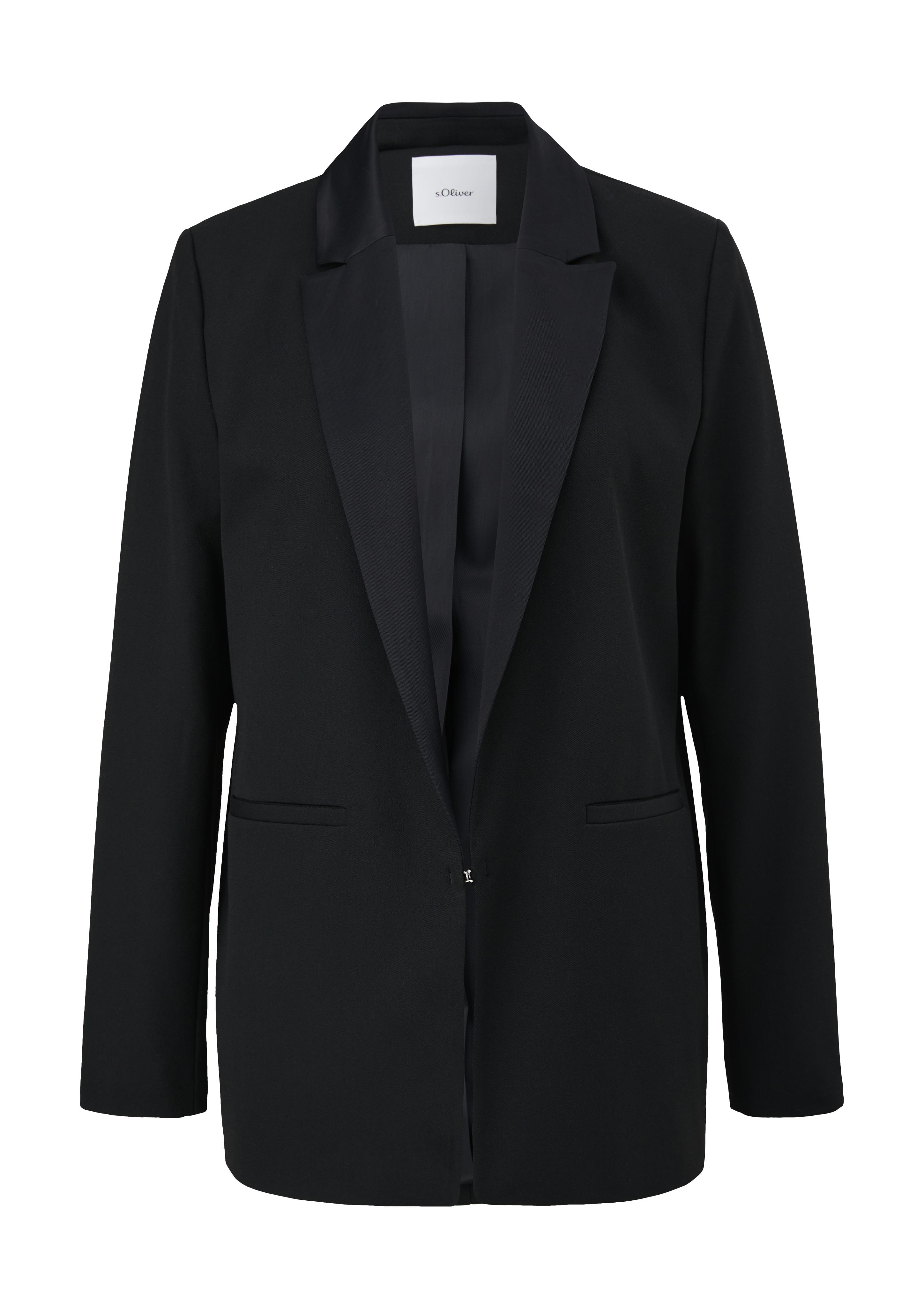 Blazer Reverskragen Jackenblazer LABEL mit s.Oliver BLACK