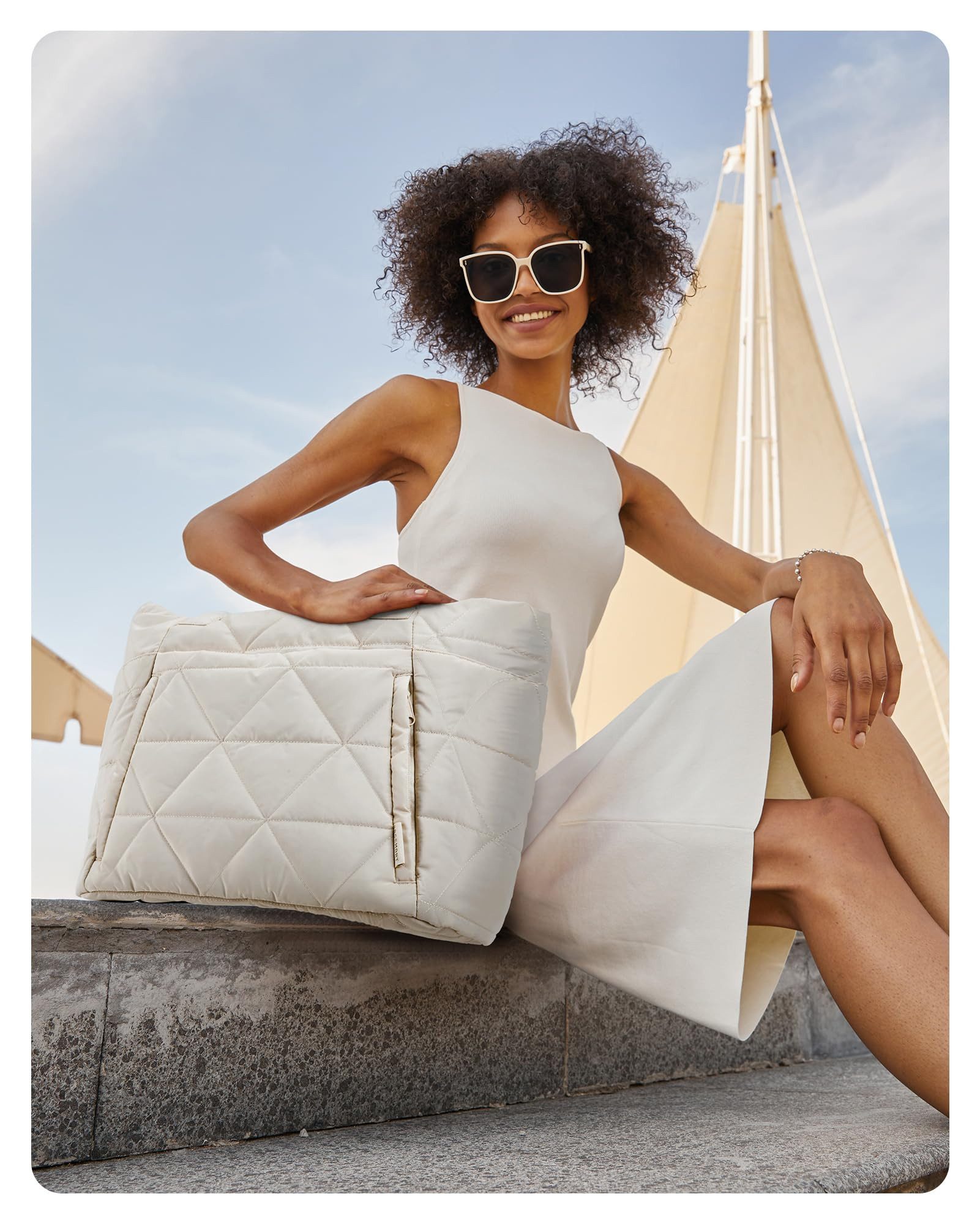 nsihing Schultertasche Handtasche damen Umhängetaschen crossbody bag, Große Stepp-Tasche mit Reißverschluss und mehreren Fächern