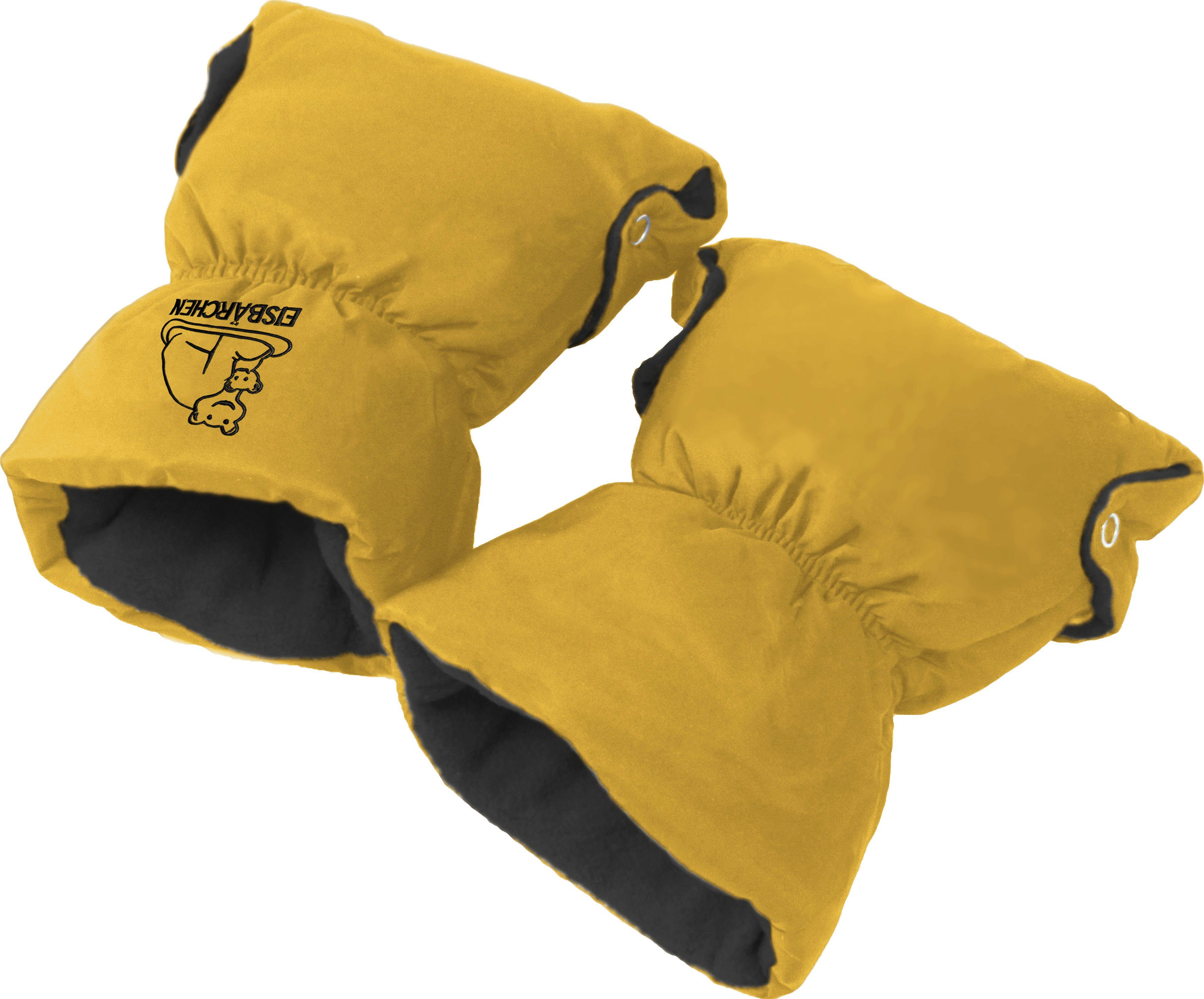 Handmuff den ocker Handschuhe Copy, Felle Eisbärchen Druckknöpfen mit praktischen Kinderwagen, für Heitmann Kinderwagen-Handwärmer