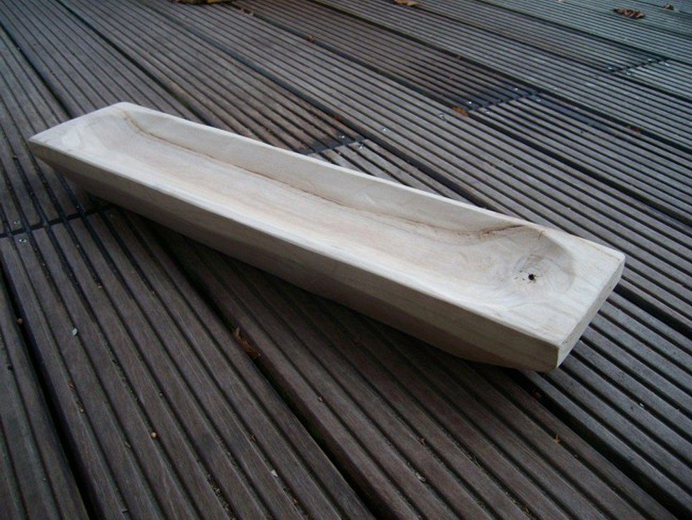 60x14 Holz-Tablett St) Dekoschale (1 Holzschale, massiv, schwer Holzmolle, robust, cm Deko-Impression