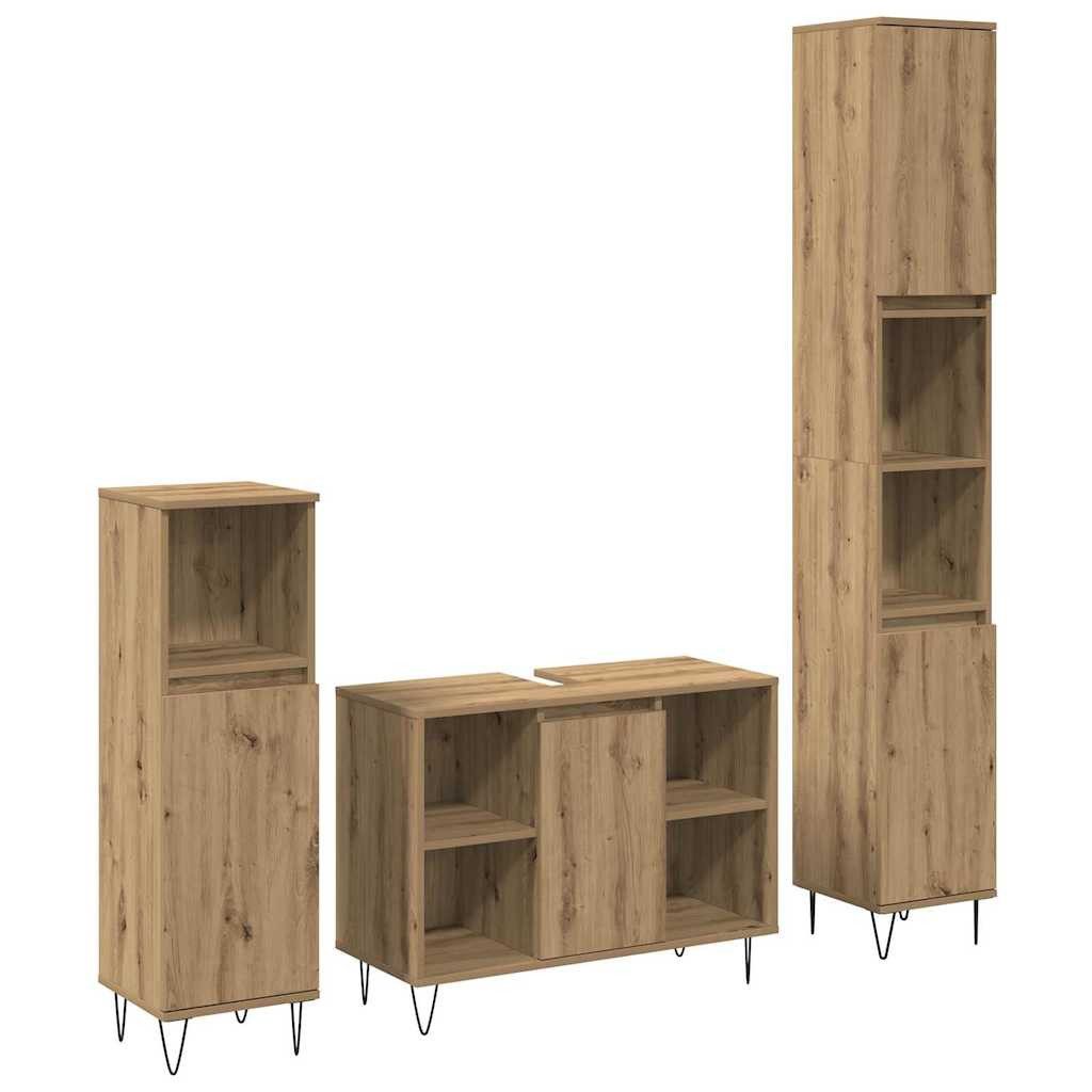 vidaXL Badezimmer-Set Badezimmer Möbel Set 3 günstig online kaufen
