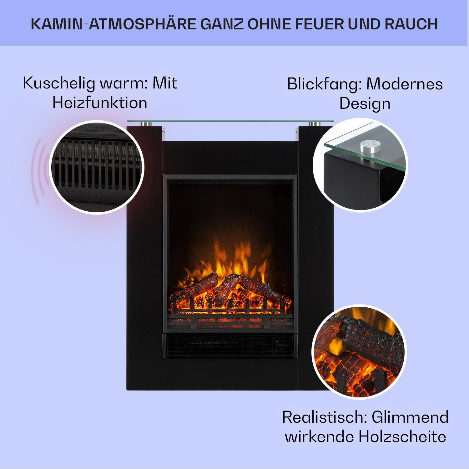 Klarstein Elektrokamin Studio 5, elektrischer Kamin günstig online kaufen