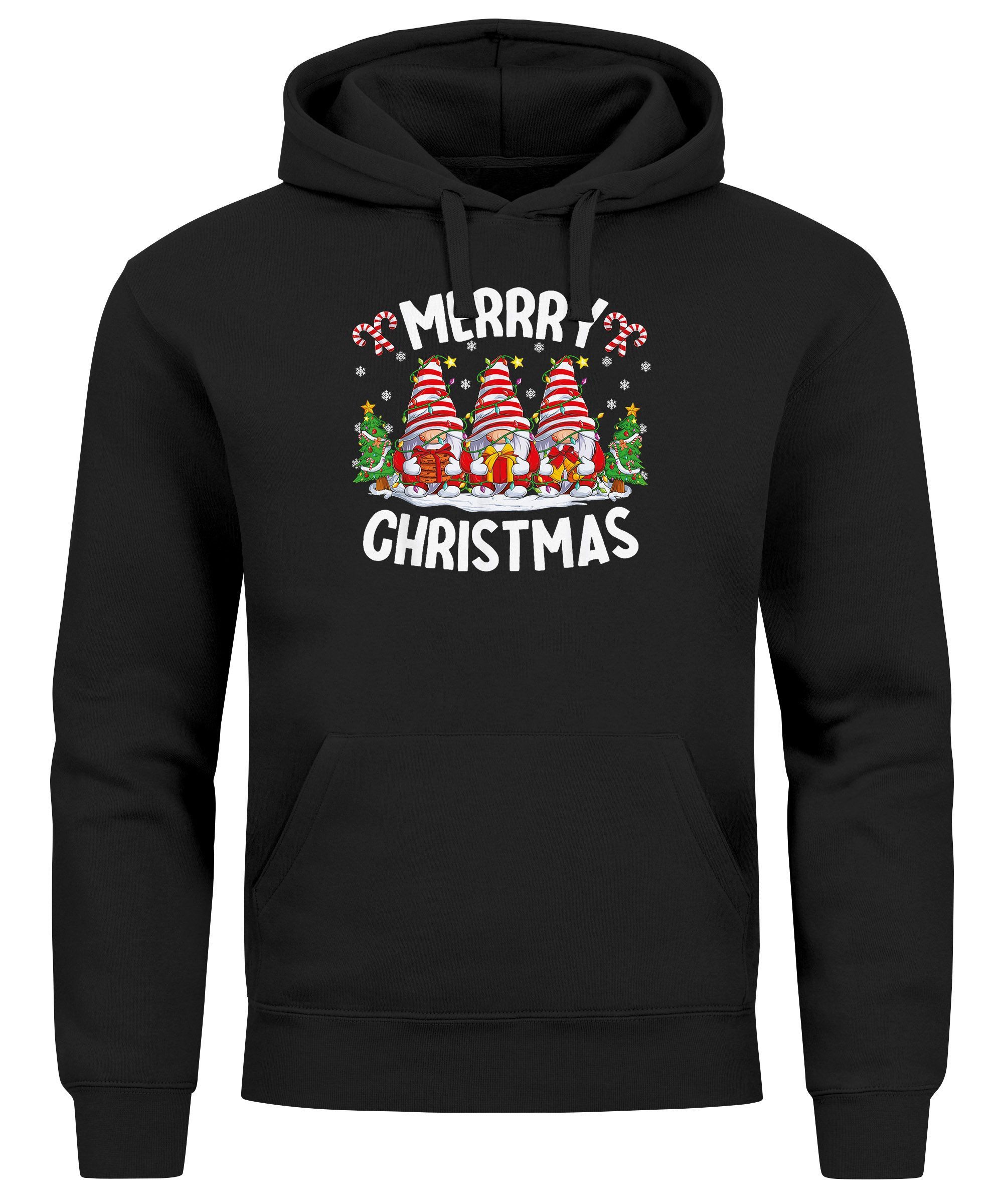 Hoodie Hoodie Herren Weihnachten Wichtel Merry Christmas Kapuzen-Pullover