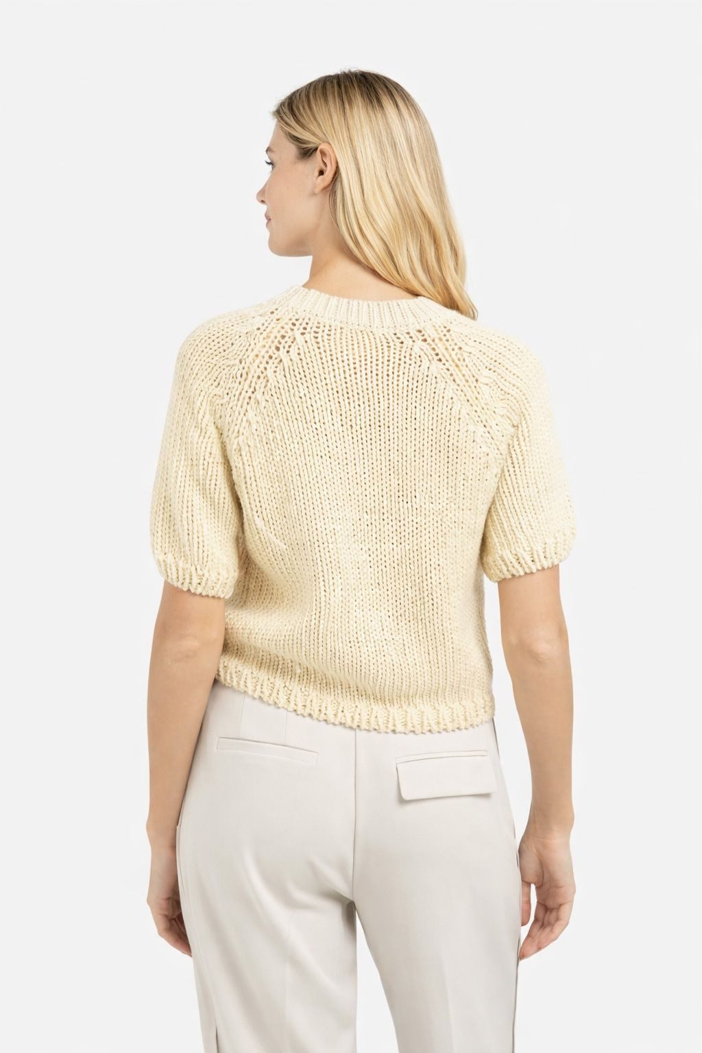 YAYA Rundhalspullover Pullover aus dickem Strick