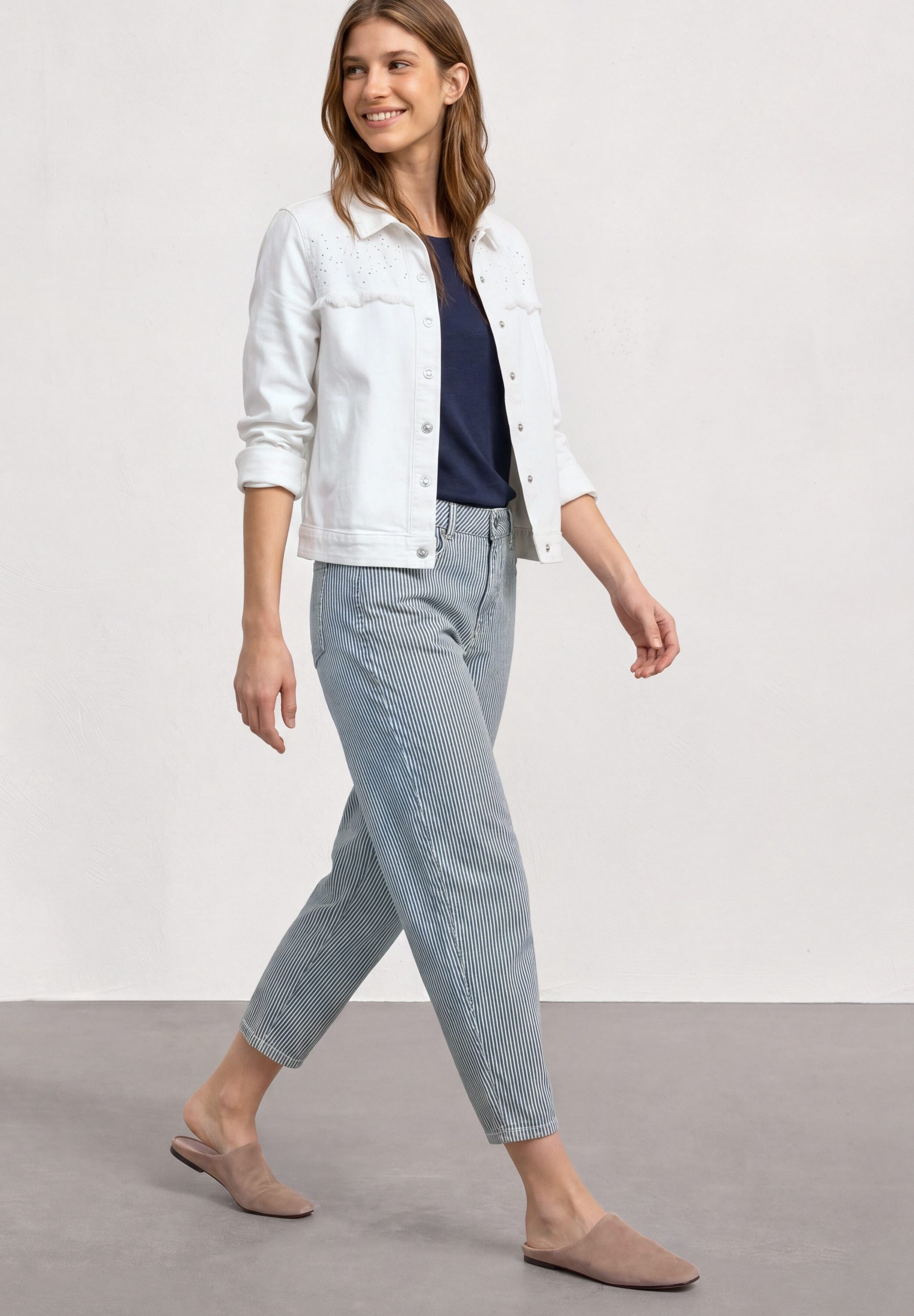 STREET ONE Comfort-fit-Jeans im Streifendesign – Bild 4 von 5