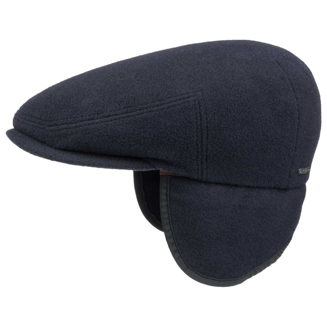 Stetson Flat Cap (1-St) Ohrenschutz mit Schirm, Made in the EU blau | Flat Caps
