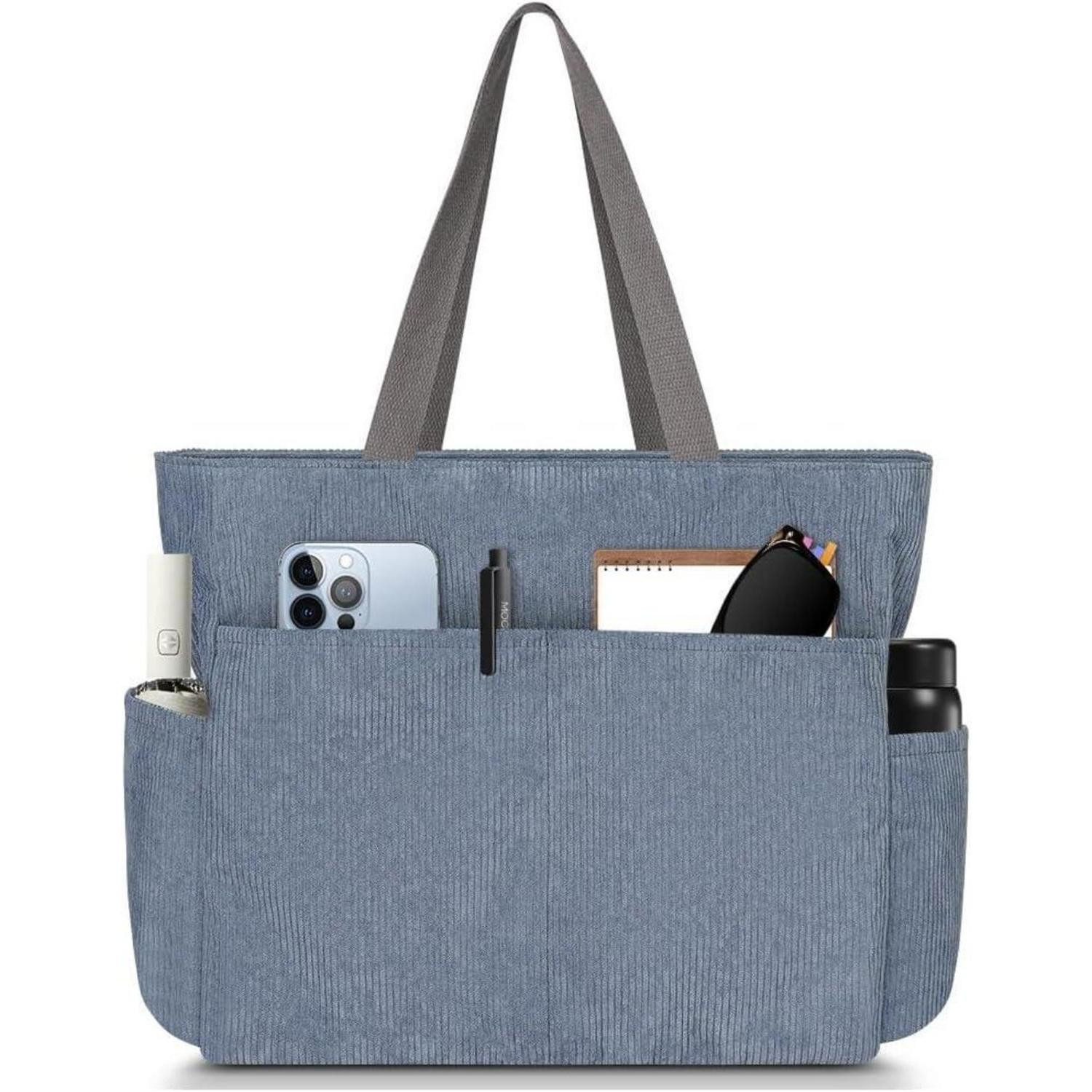 LuxusKollektion Shopper Handtasche Damen Kord Shopper Groß Reißverschluss G günstig online kaufen