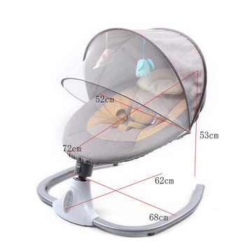 DOPWii Babyschaukel Elektrischer Baby-Schaukelstuhl, faltbare Baby-Schaukel, mit Bluetooth-Musik, 4 Geschwindigkeiten Schaukelbereich