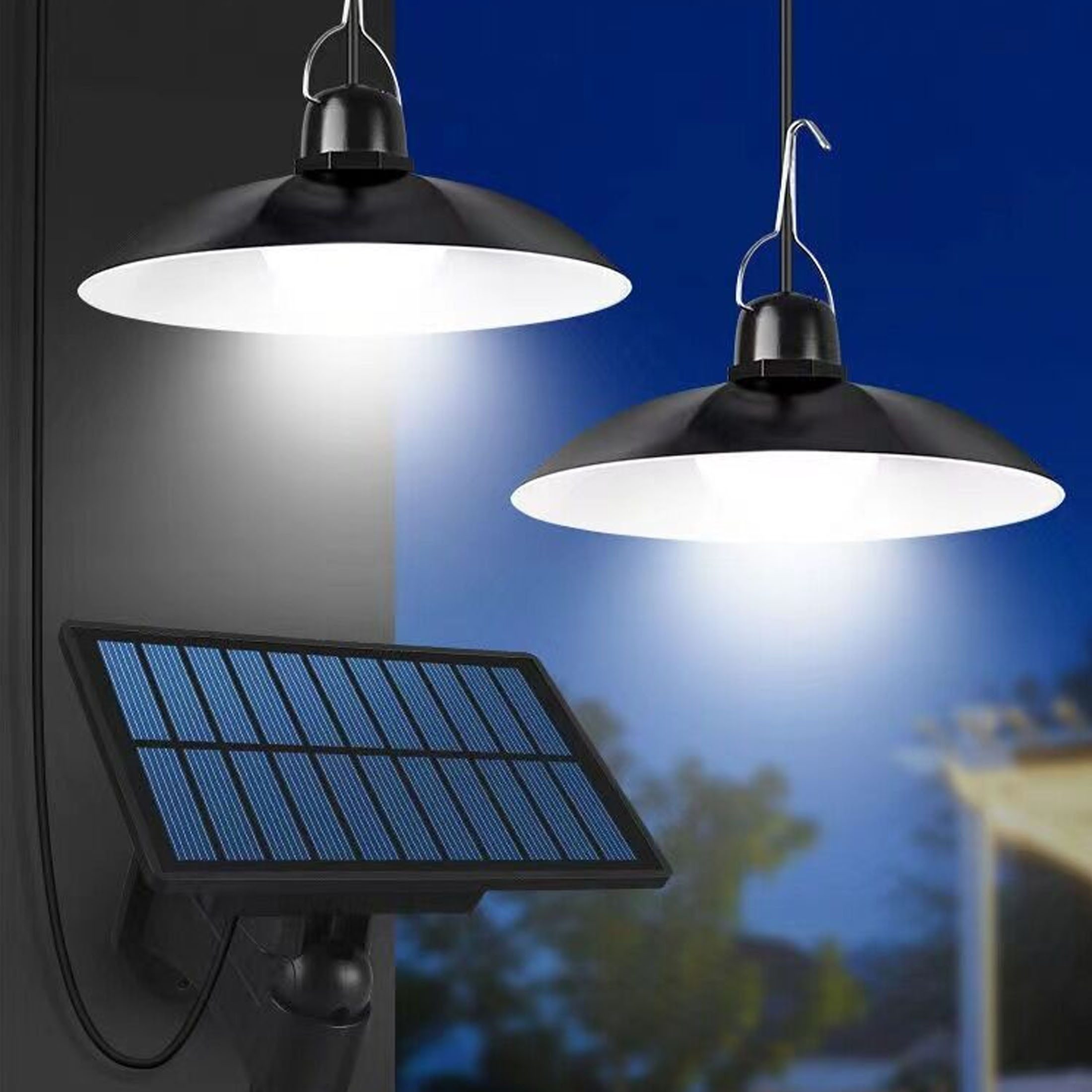YINDN LED Solarleuchte, 2-Flammige Solarlampe mit günstig online kaufen