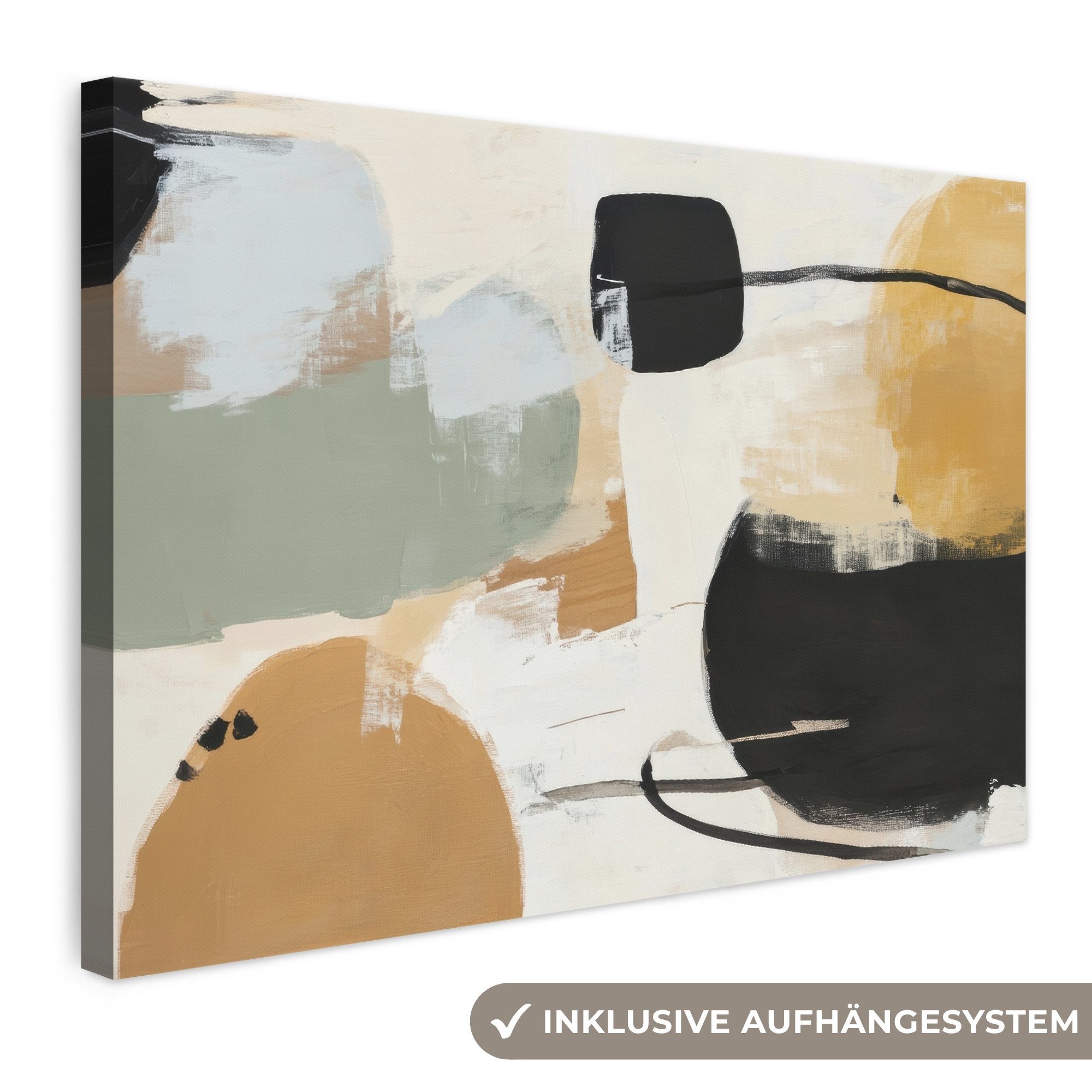 OneMillionCanvasses® Leinwandbild Farbe - Abstrakt - Farben, Fotodruck (1 St), Leinwand Bilder Klein, Wand Dekoration Aesthetic 30x20 cm