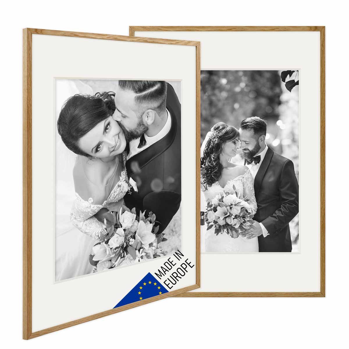 PHOTOLINI Bilderrahmen 2er Set Echtholz mit günstig online kaufen