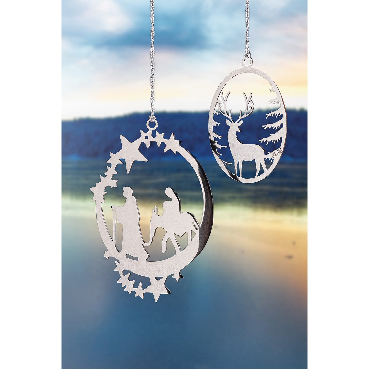 Fink Dekohänger HOLY Anhänger - silber - Edelstahl - H. 16cm x B. 11cm - Fe günstig online kaufen