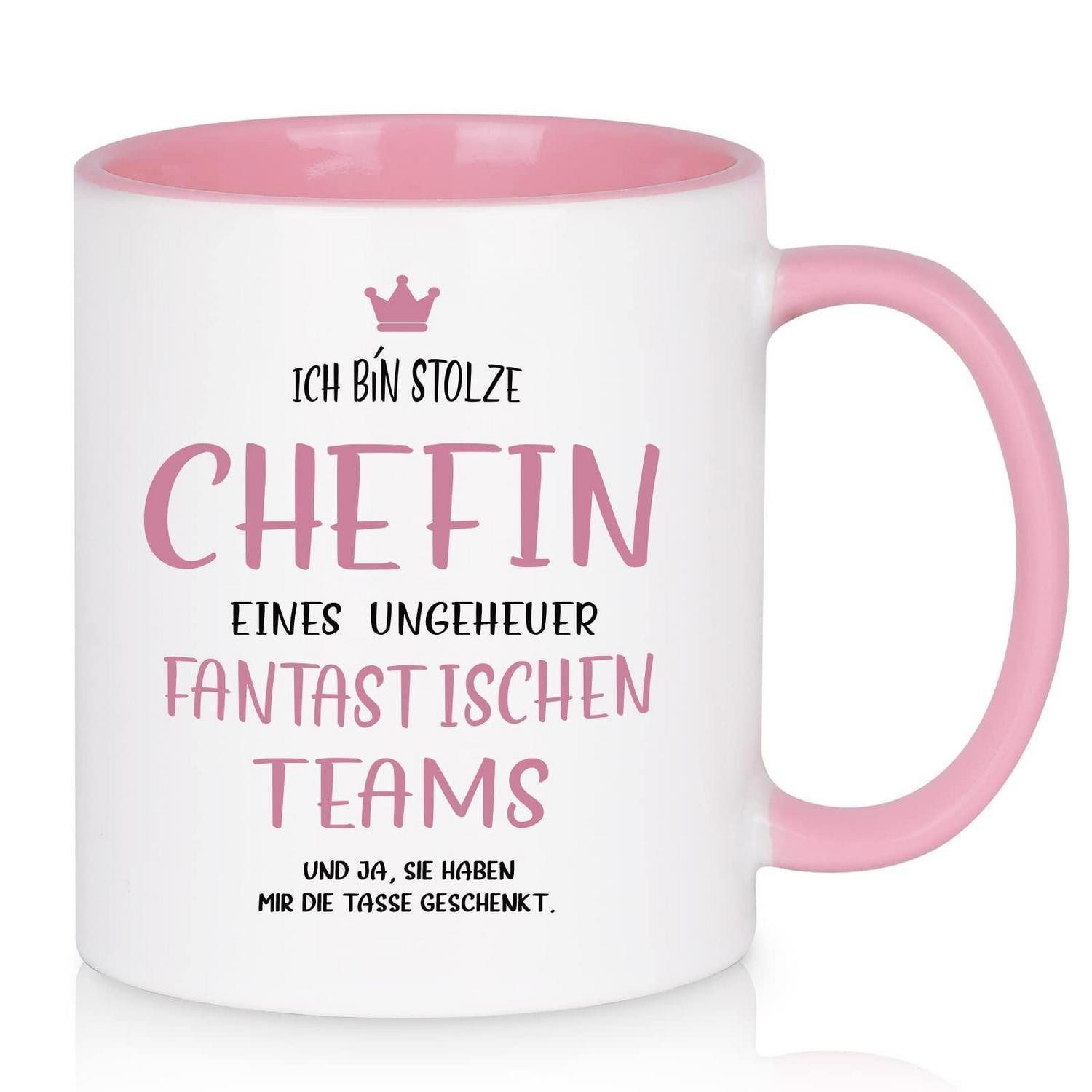 LuxusKollektion Tasse Tasse Chefin Spruch "Stolze Chefin" Geschenkidee, Keramik