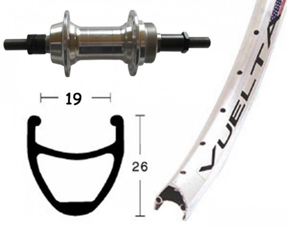 BikeParts Laufrad Bike-Parts Laufrad Hinterrad 28x1.75 Zoll Schraubkranz 6-7 fach silbe