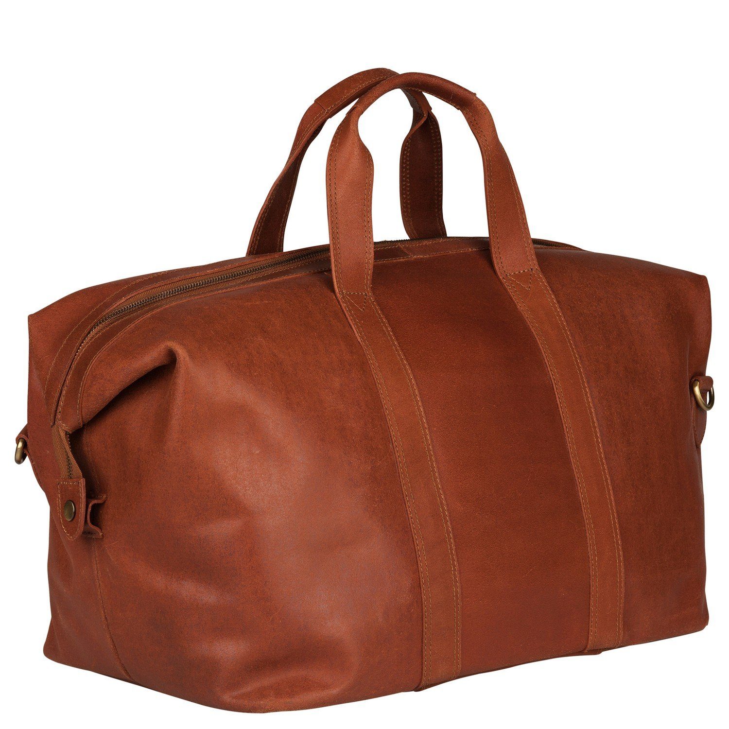 56 cm (1-tlg) Vintage Weekender Sem Burkley Reisetasche cognac -