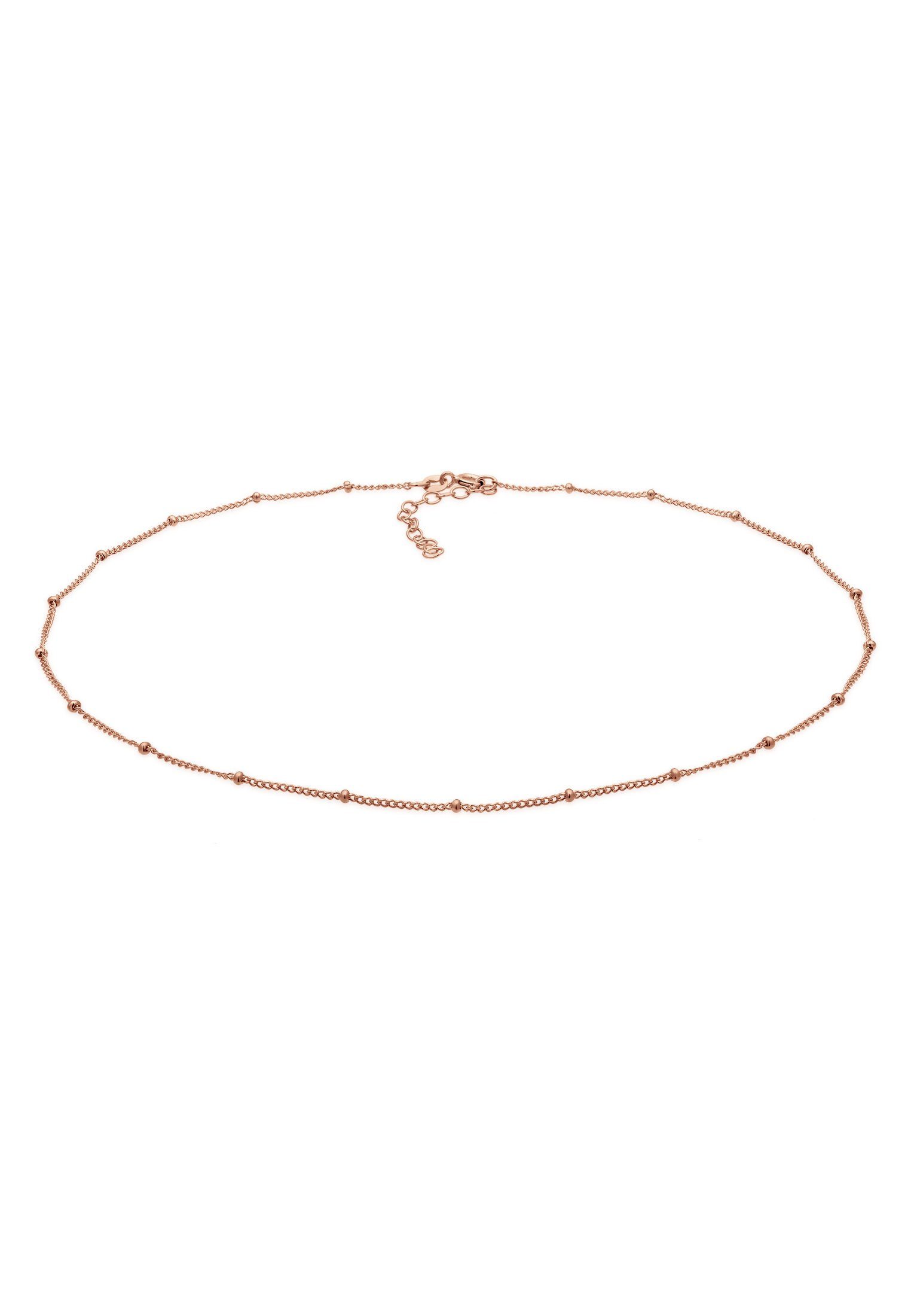 Basic ohne Elli Kugelkette 925 Rosegold Kette Trend Choker Silber Anhänger