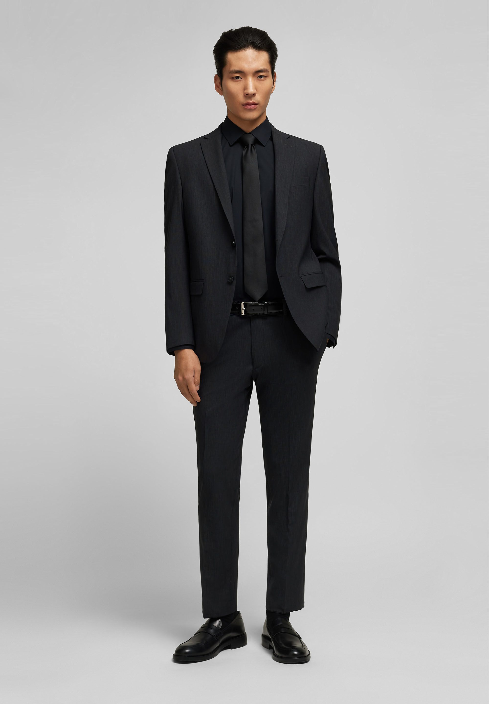 HECHTER PARIS Anzughose (1-tlg) Hochwertige, nachhaltige Wollmischung mit Stretch-Anteil