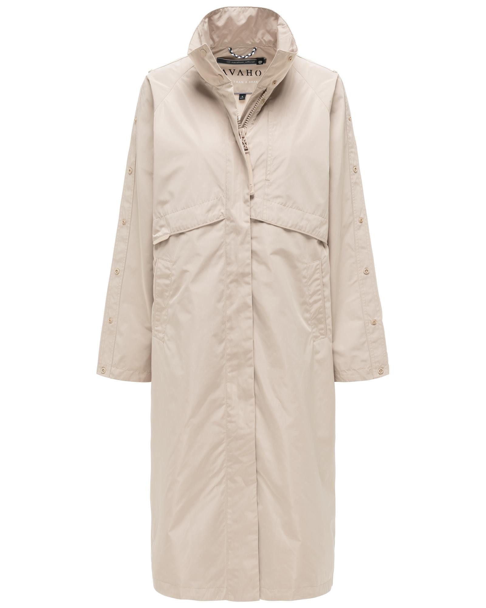 Navahoo Langmantel Zenblüte 14 Modischer oversized Damen Parka mit krempelbaren Ärmeln