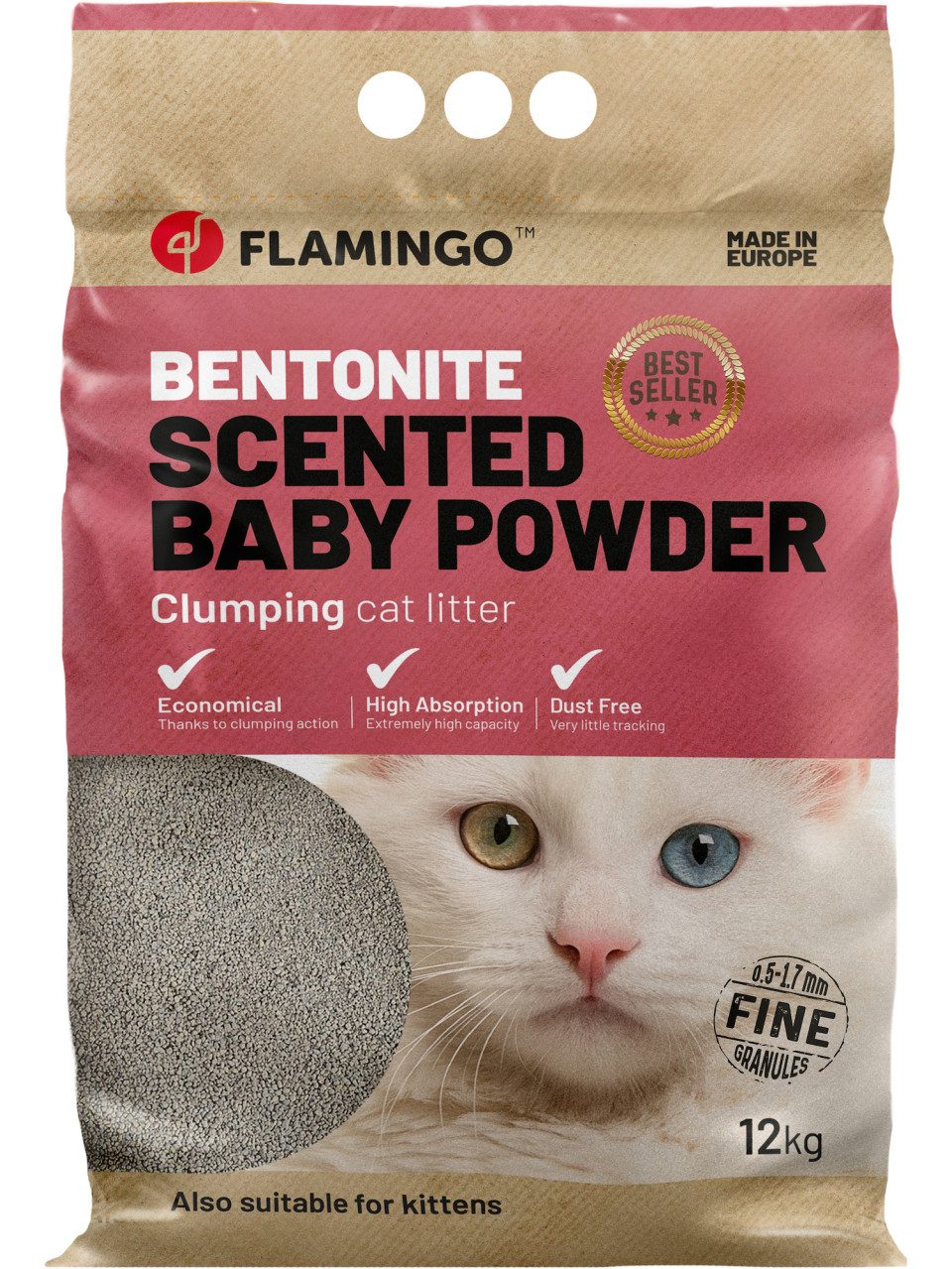 Flamingo Katzentoilette Flamingo Katzenstreu Bentonit klumpend fein mit