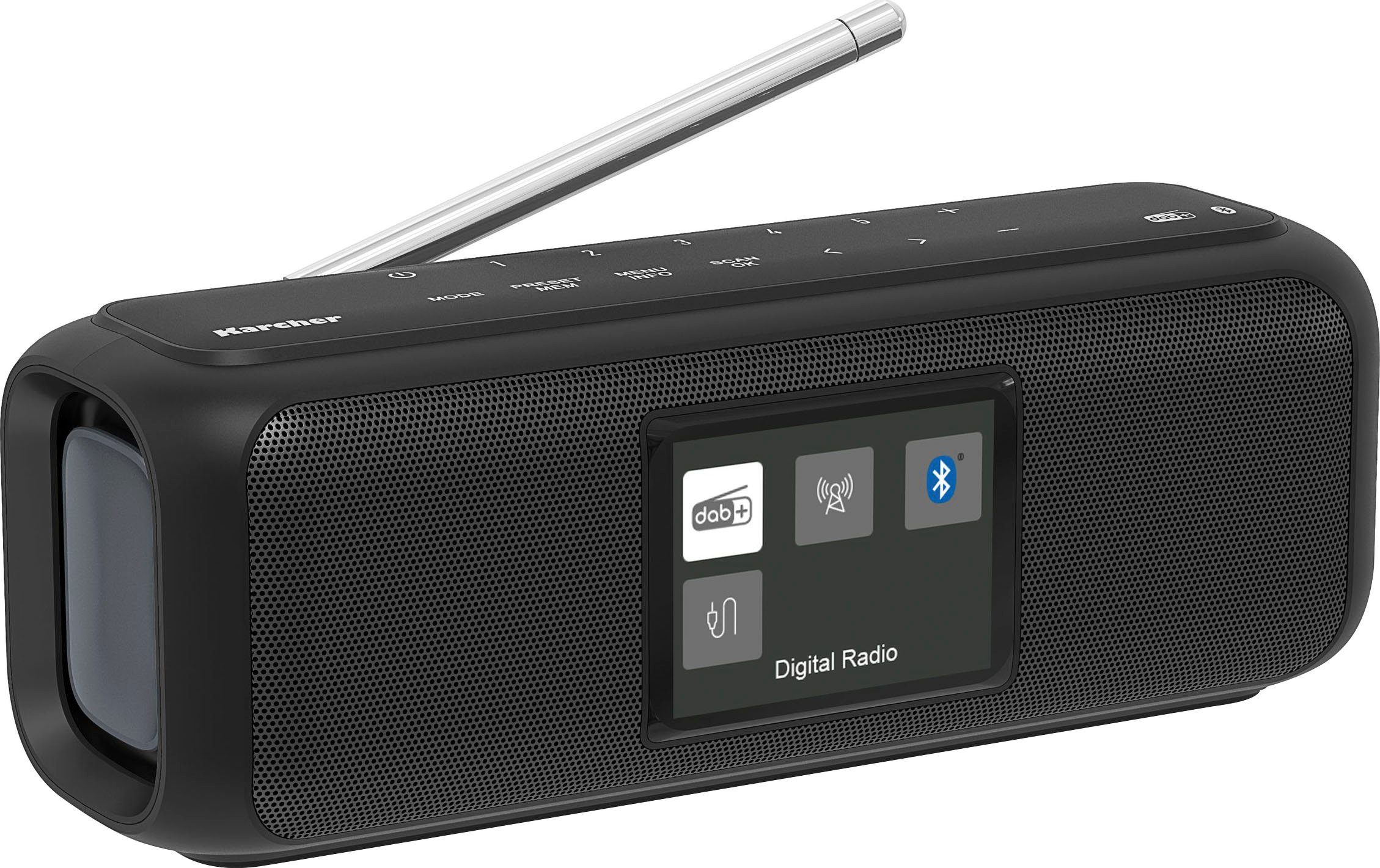 Karcher DAB Go Bluetooth Lautsprecher Digitalradio (DAB) (Digitalradio (DAB),  UKW mit RDS, 5 W)