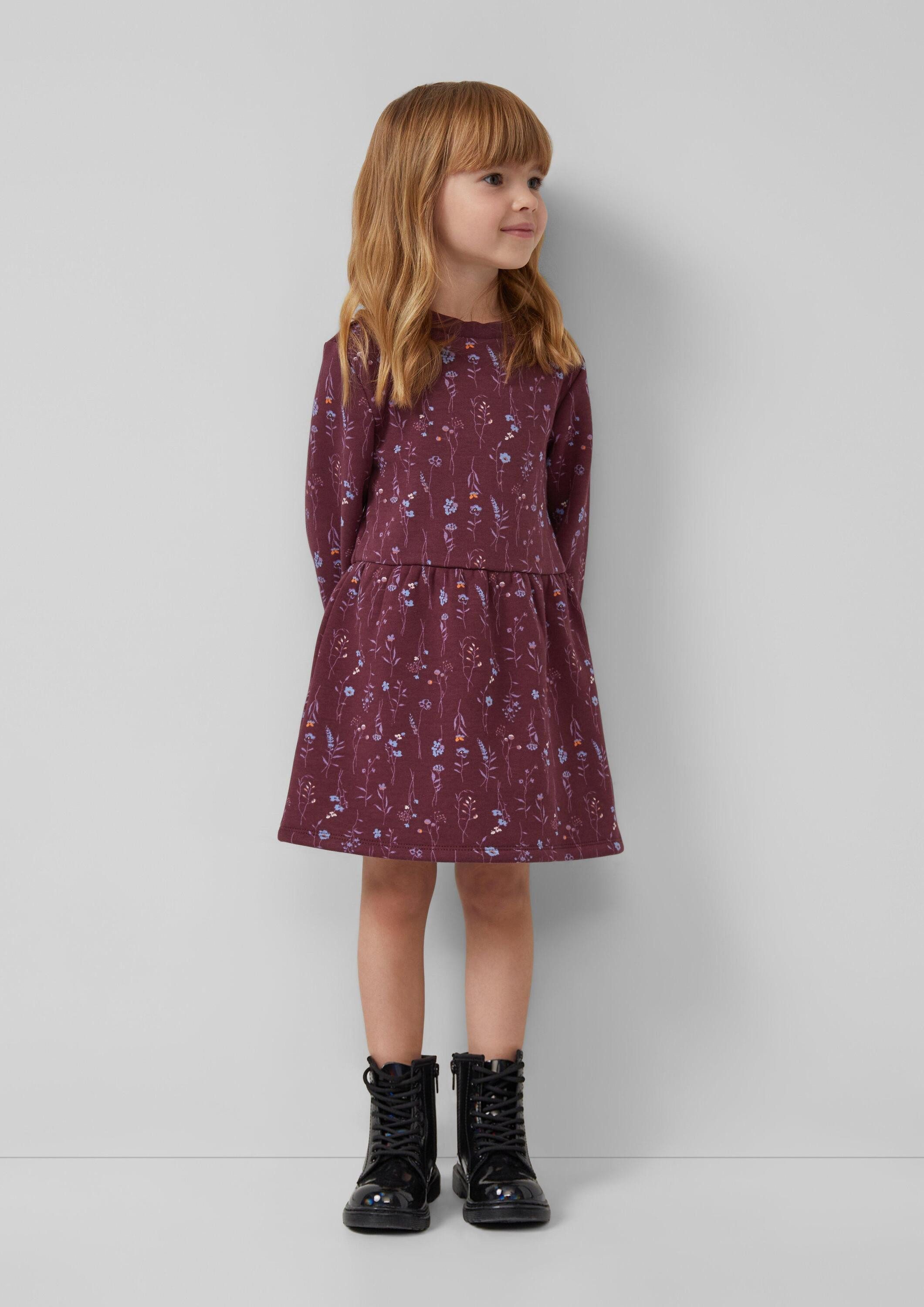 s.Oliver Minikleid Kleid Thermofleece-Kleid mit All-over-Print – Bild 3 von 4