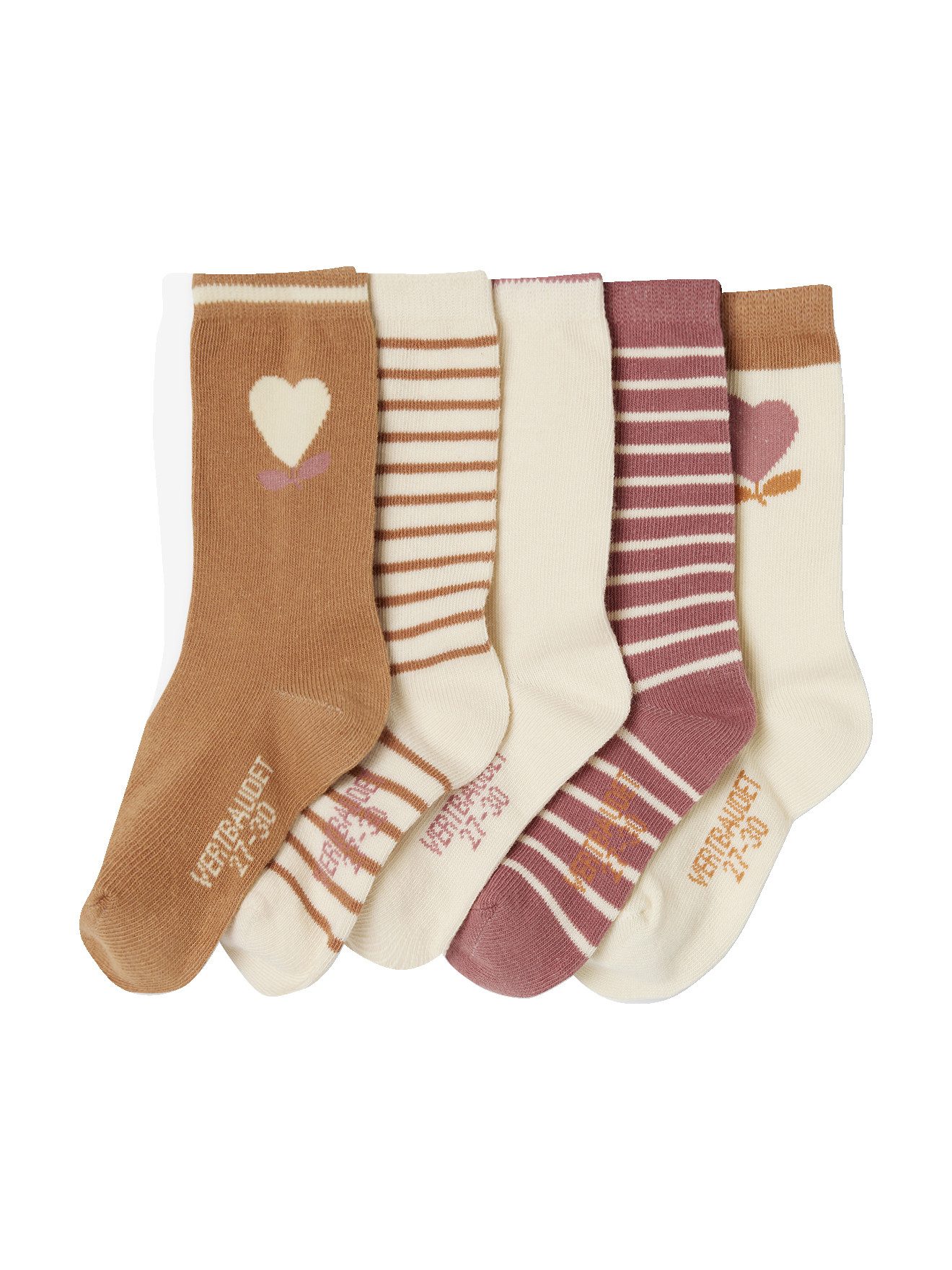 Socken 5er-Pack Mädchen Socken, Herzen